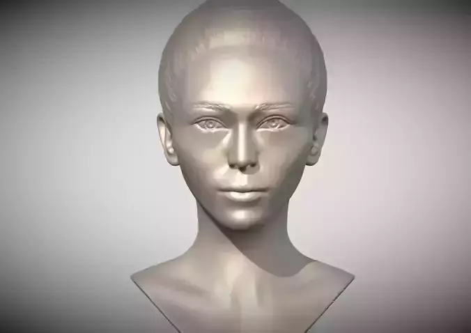 Attractive asian woman bust