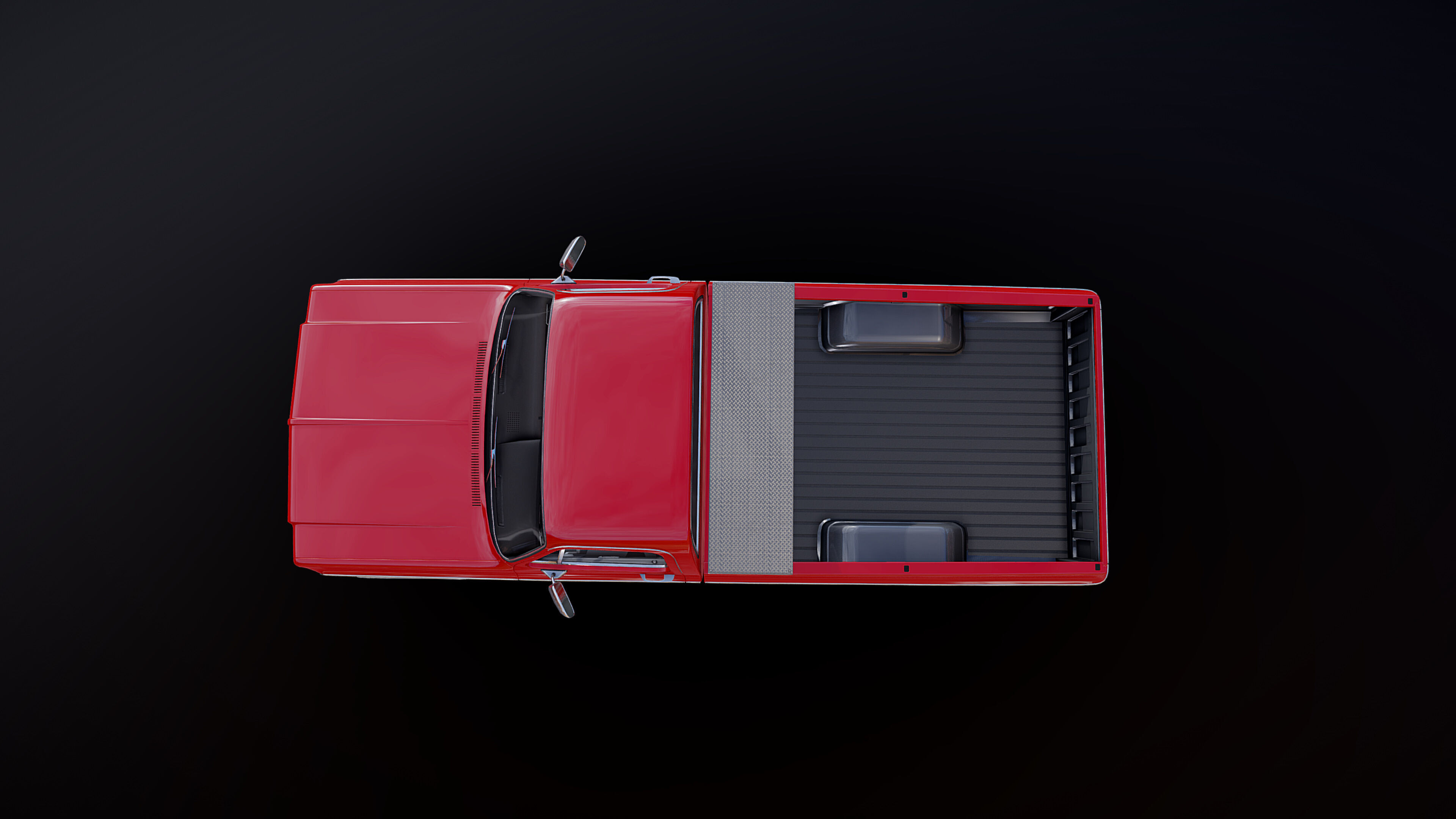 4x4 american pickup truck Low-poly 3D model_20