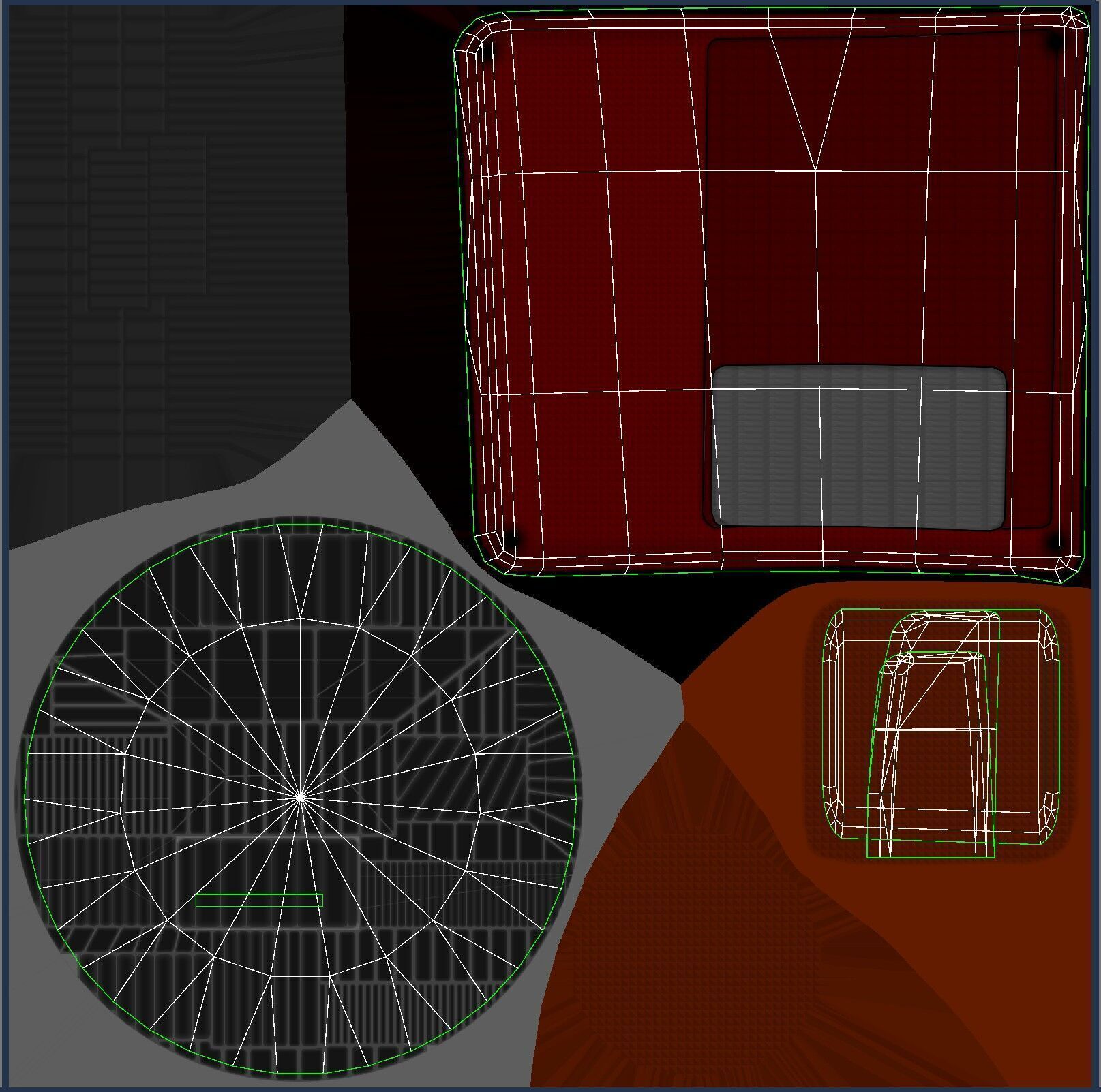 4x4 american pickup truck Low-poly 3D model_45