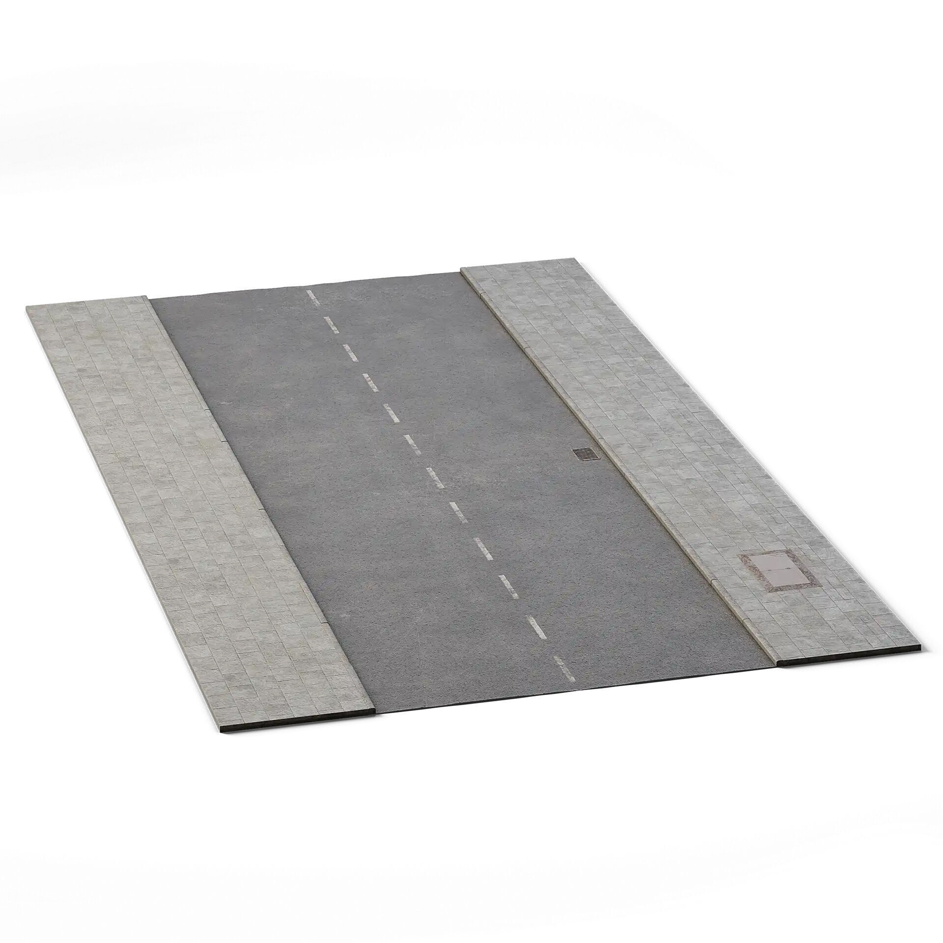 Street 24m x 14m Low-poly 3D model_6