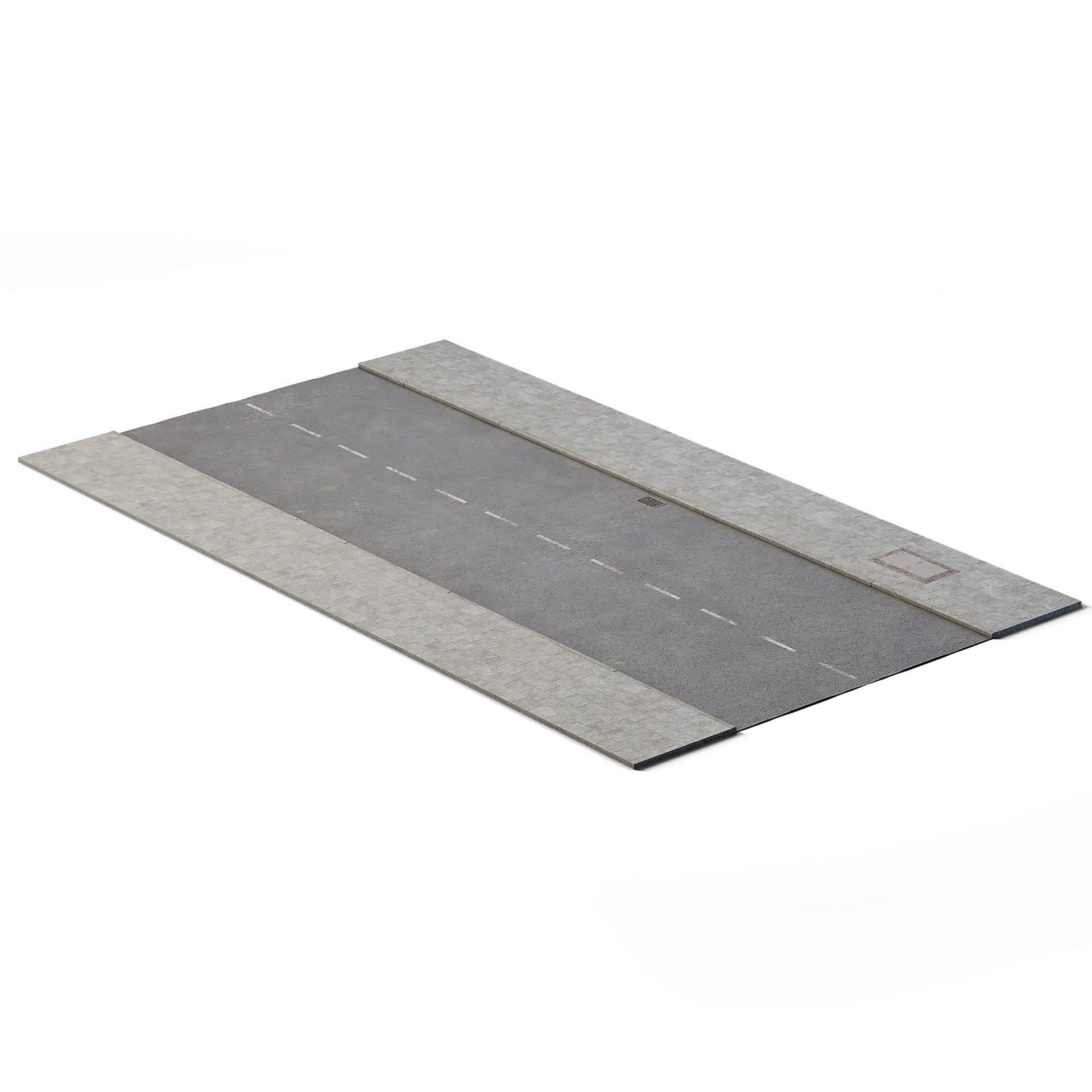 Street 24m x 14m Low-poly 3D model_2