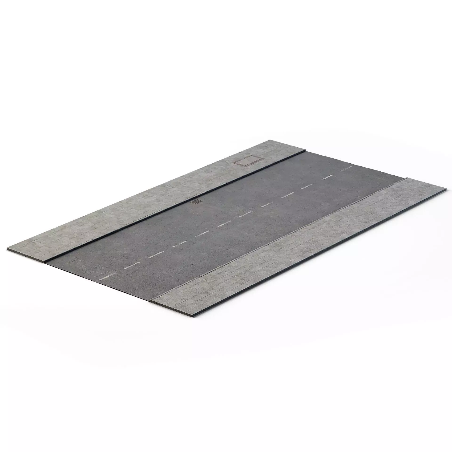 Street 24m x 14m Low-poly 3D model_0