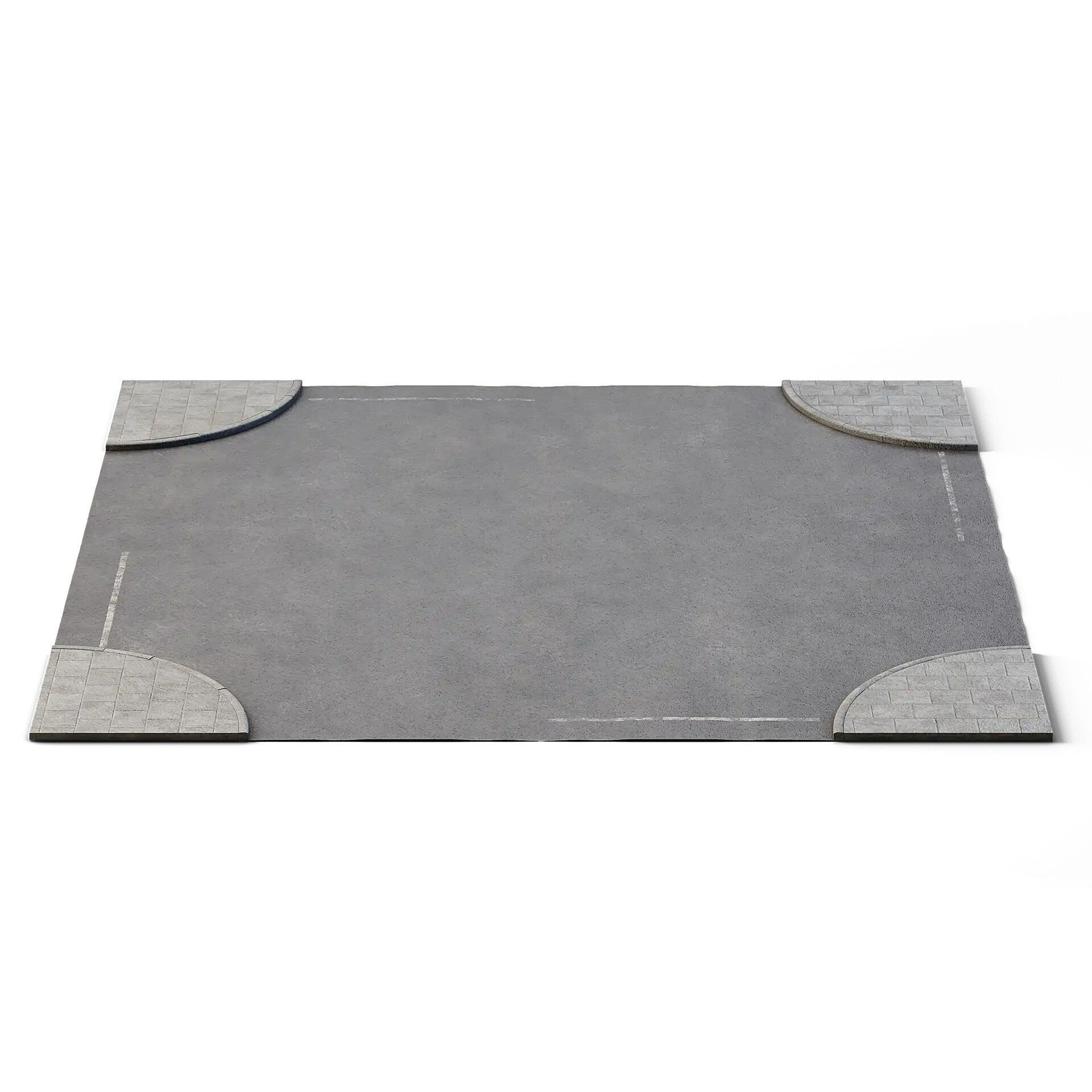 X Crossing 14m x 14m Low-poly 3D model_4