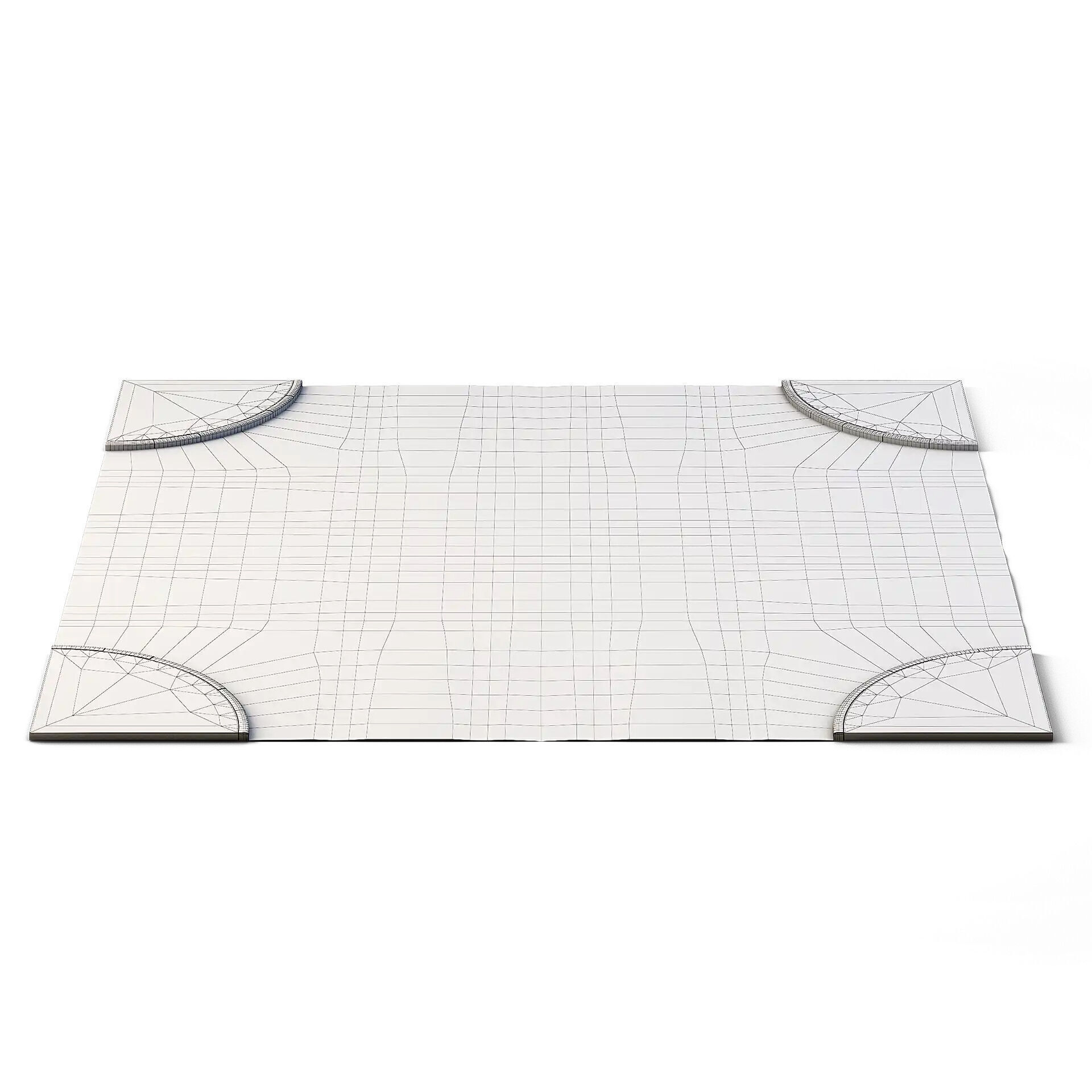 X Crossing 14m x 14m Low-poly 3D model_5