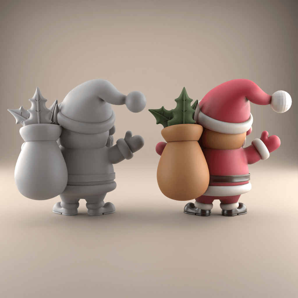 3D Cute Santa Figure for Desk Decor and Gifts 3D print model_2