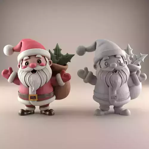 3D Cute Santa Figure for Desk Decor and Gifts 3D print model