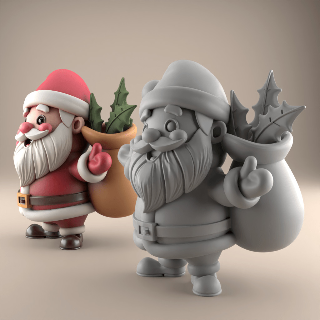 3D Cute Santa Figure for Desk Decor and Gifts 3D print model_1
