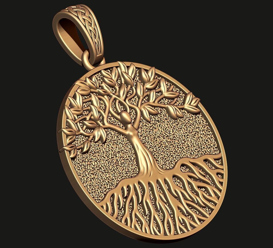 TREE OF LIFE PENDANT 3 3D print model_6