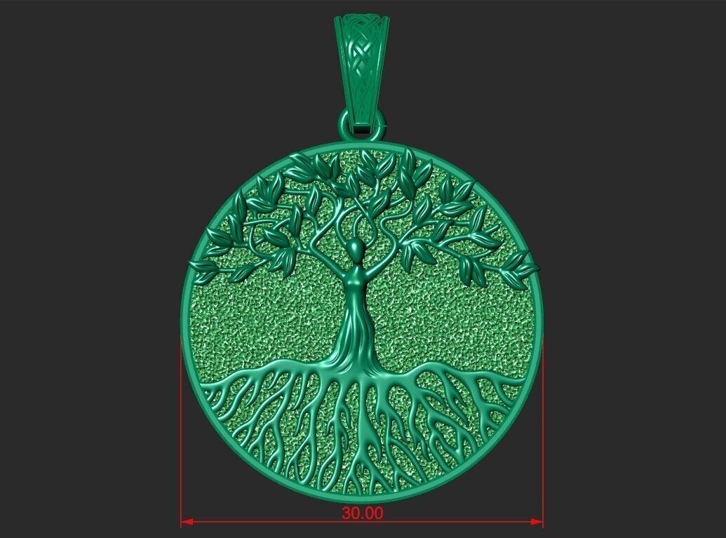 TREE OF LIFE PENDANT 3 3D print model_2