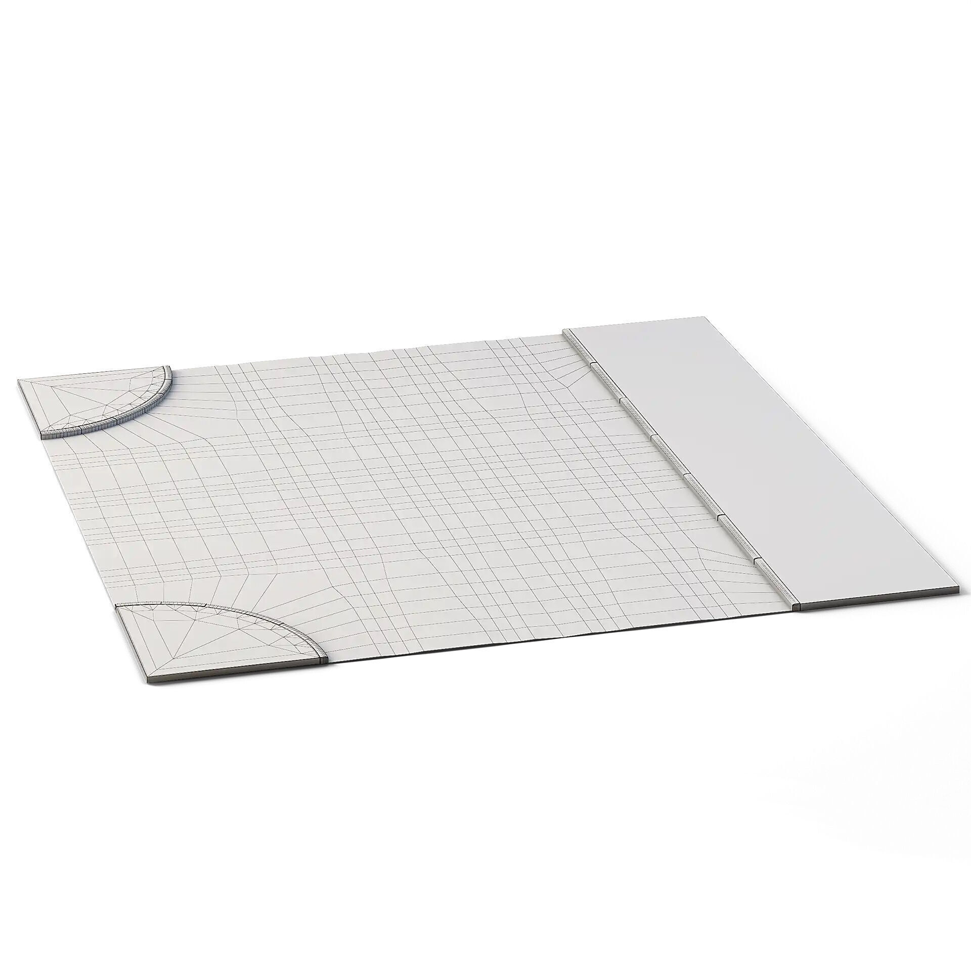 T Crossing 14m x 14m Low-poly 3D model_7