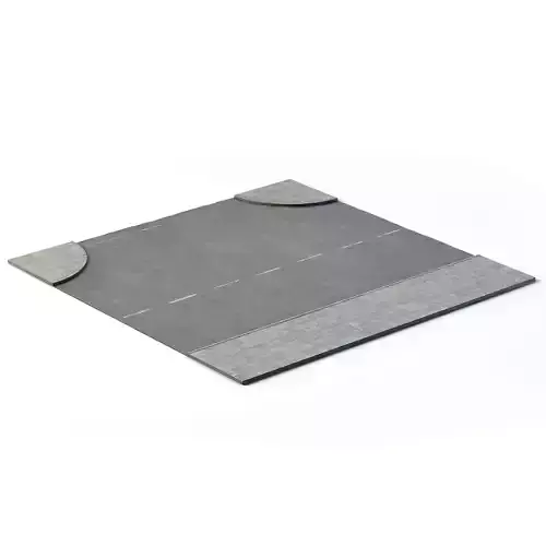 T Crossing 14m x 14m Low-poly 3D model