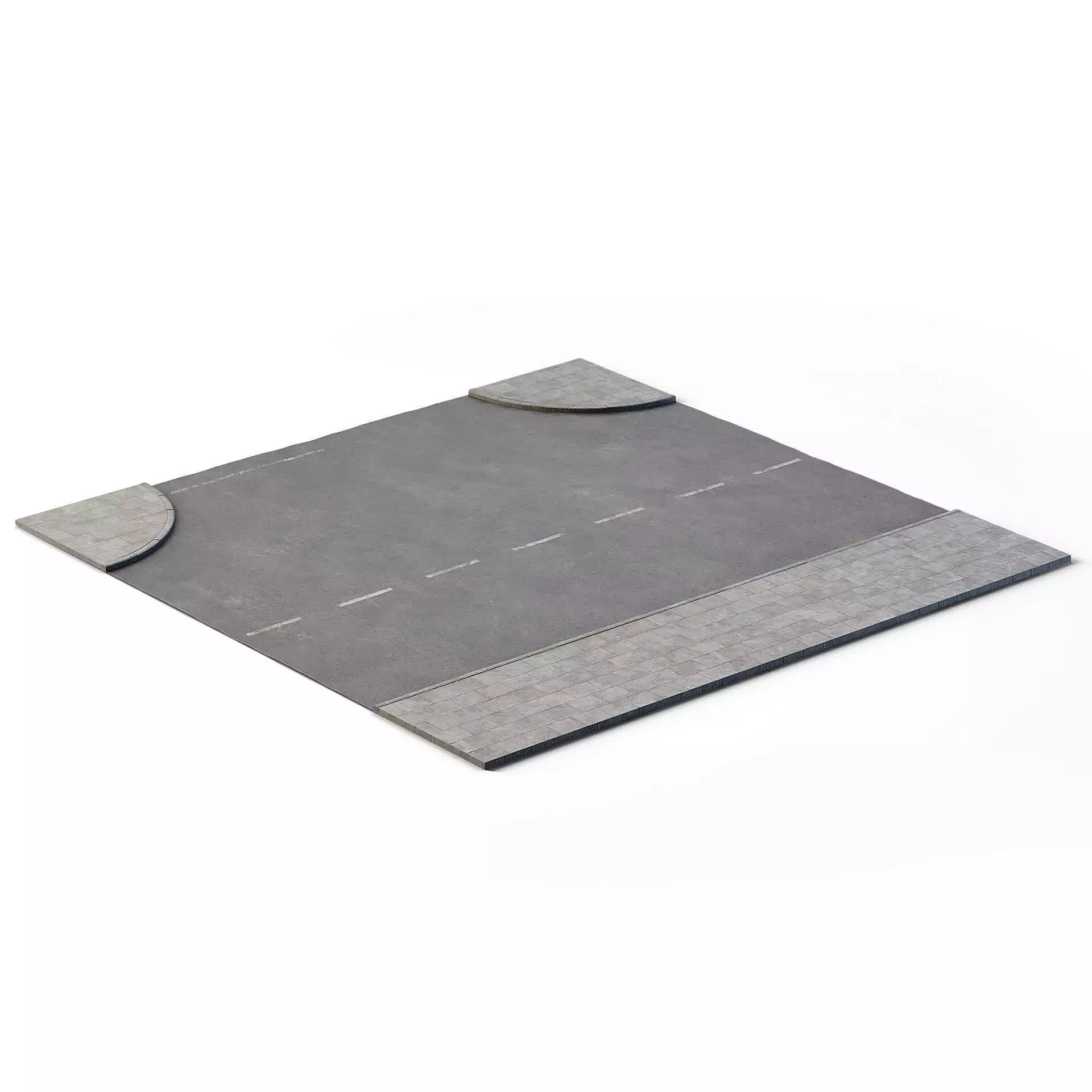 T Crossing 14m x 14m Low-poly 3D model_0