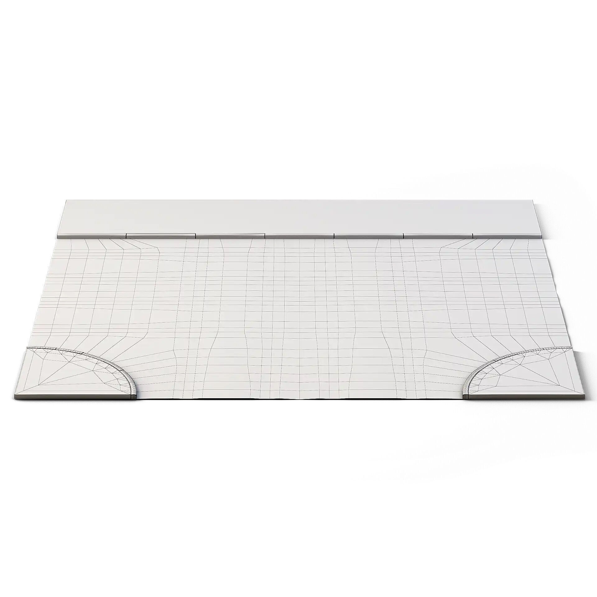 T Crossing 14m x 14m Low-poly 3D model_5