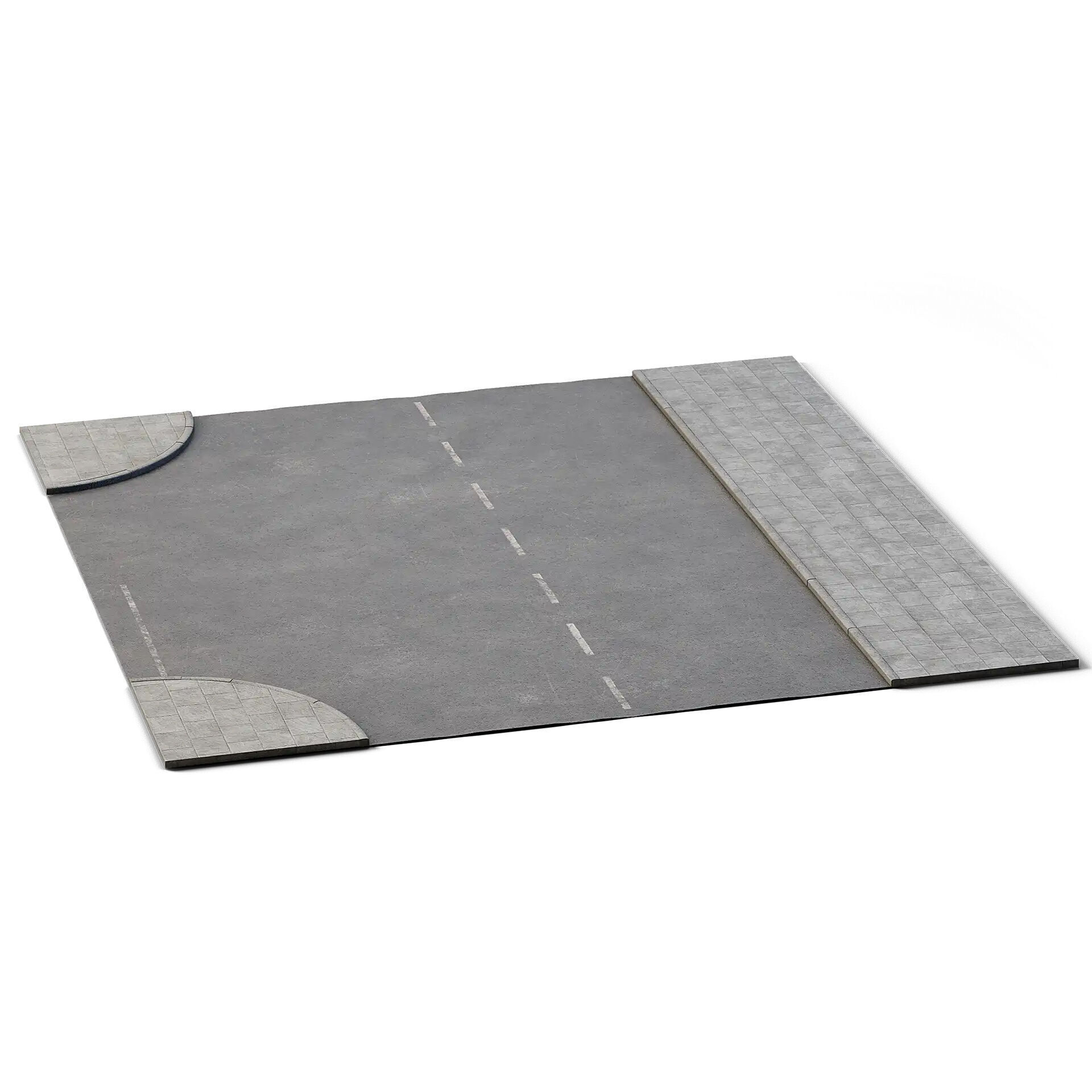 T Crossing 14m x 14m Low-poly 3D model_6