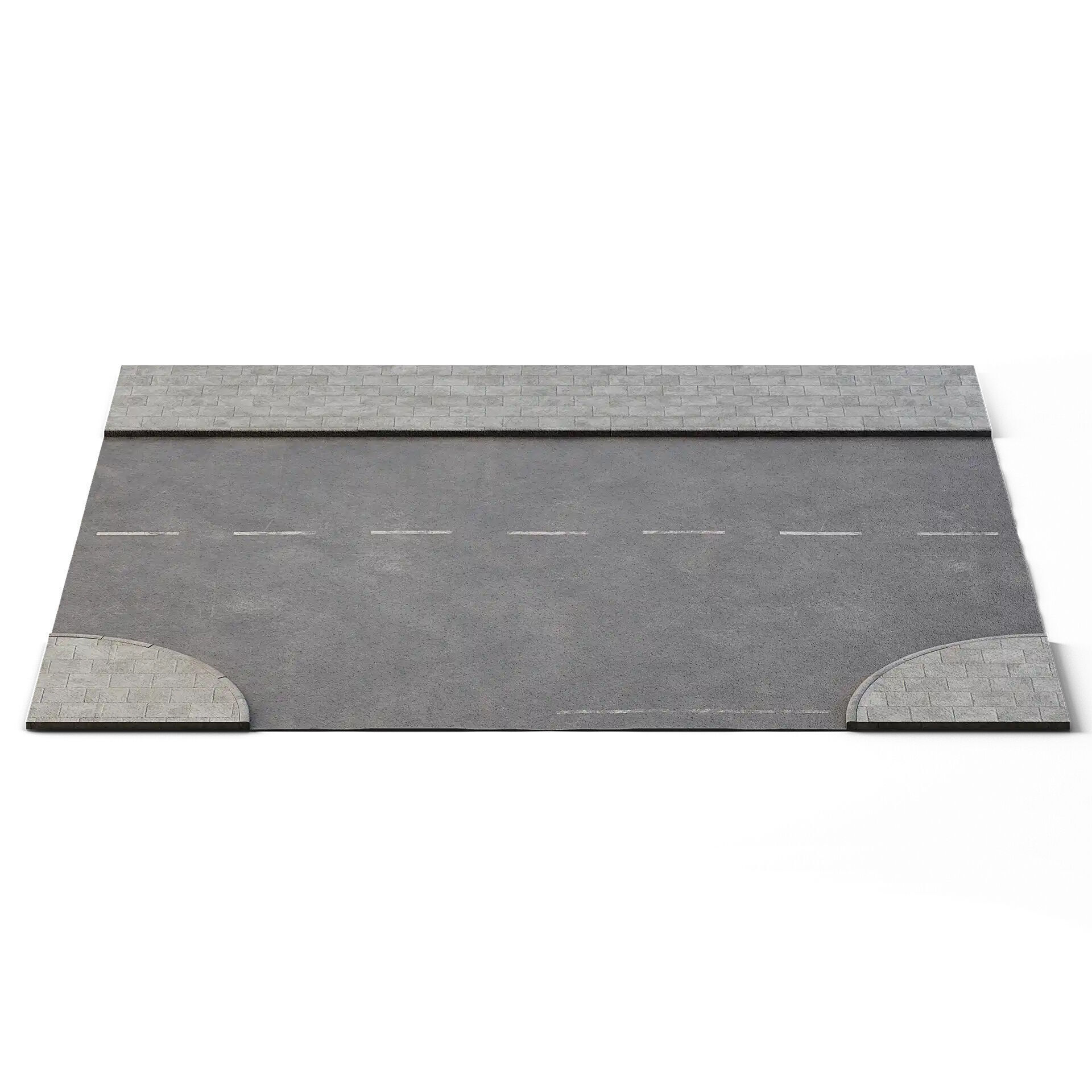 T Crossing 14m x 14m Low-poly 3D model_4