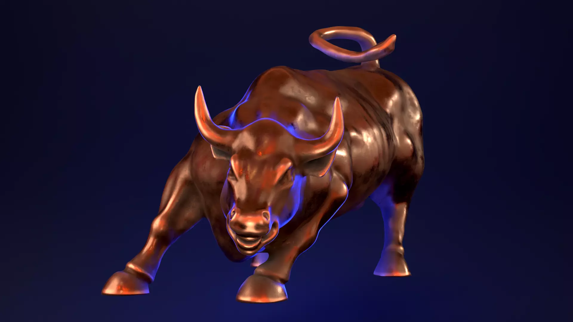 Wall Street Charging Bull 3D print model_0