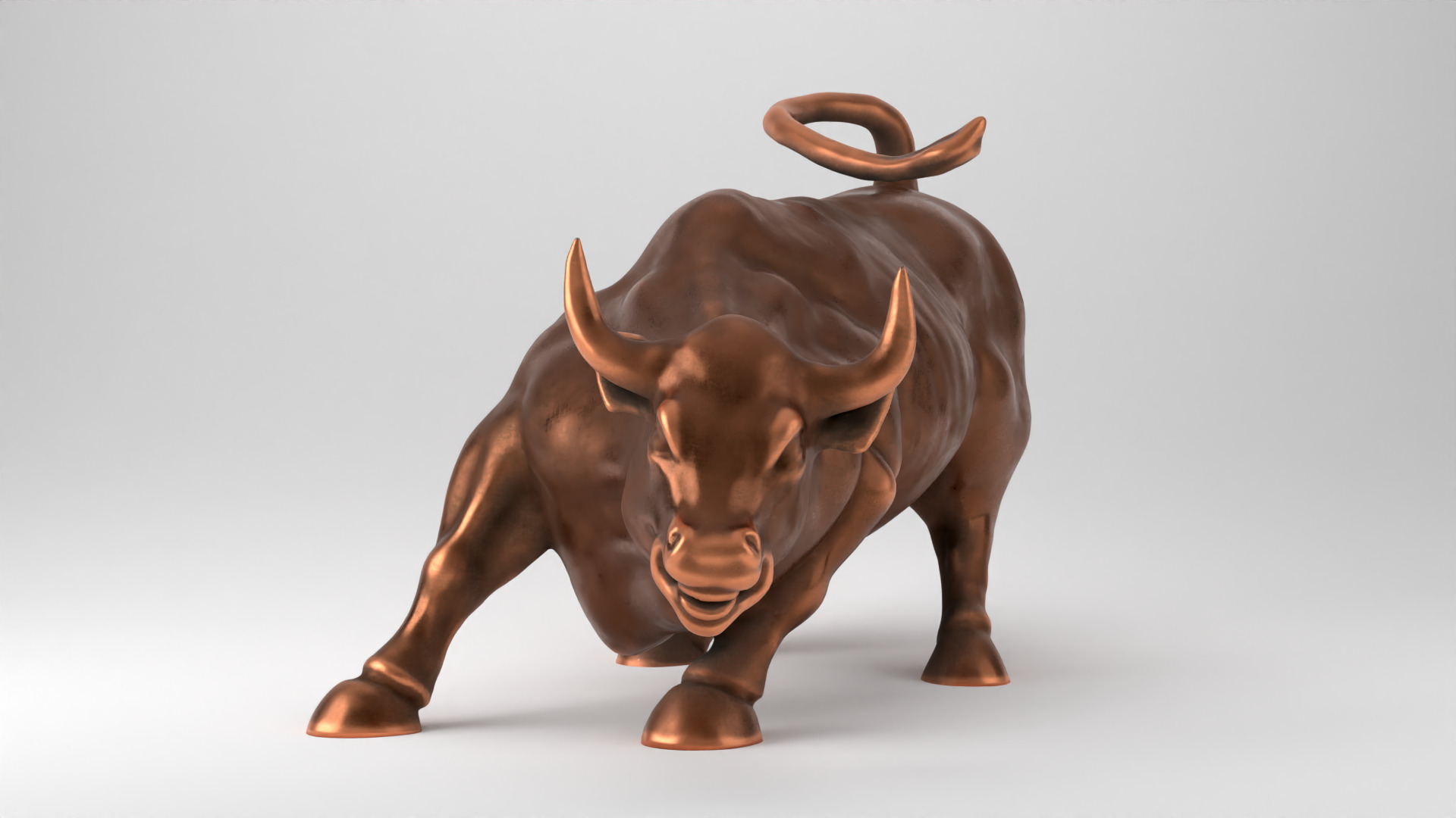 Wall Street Charging Bull 3D print model_12