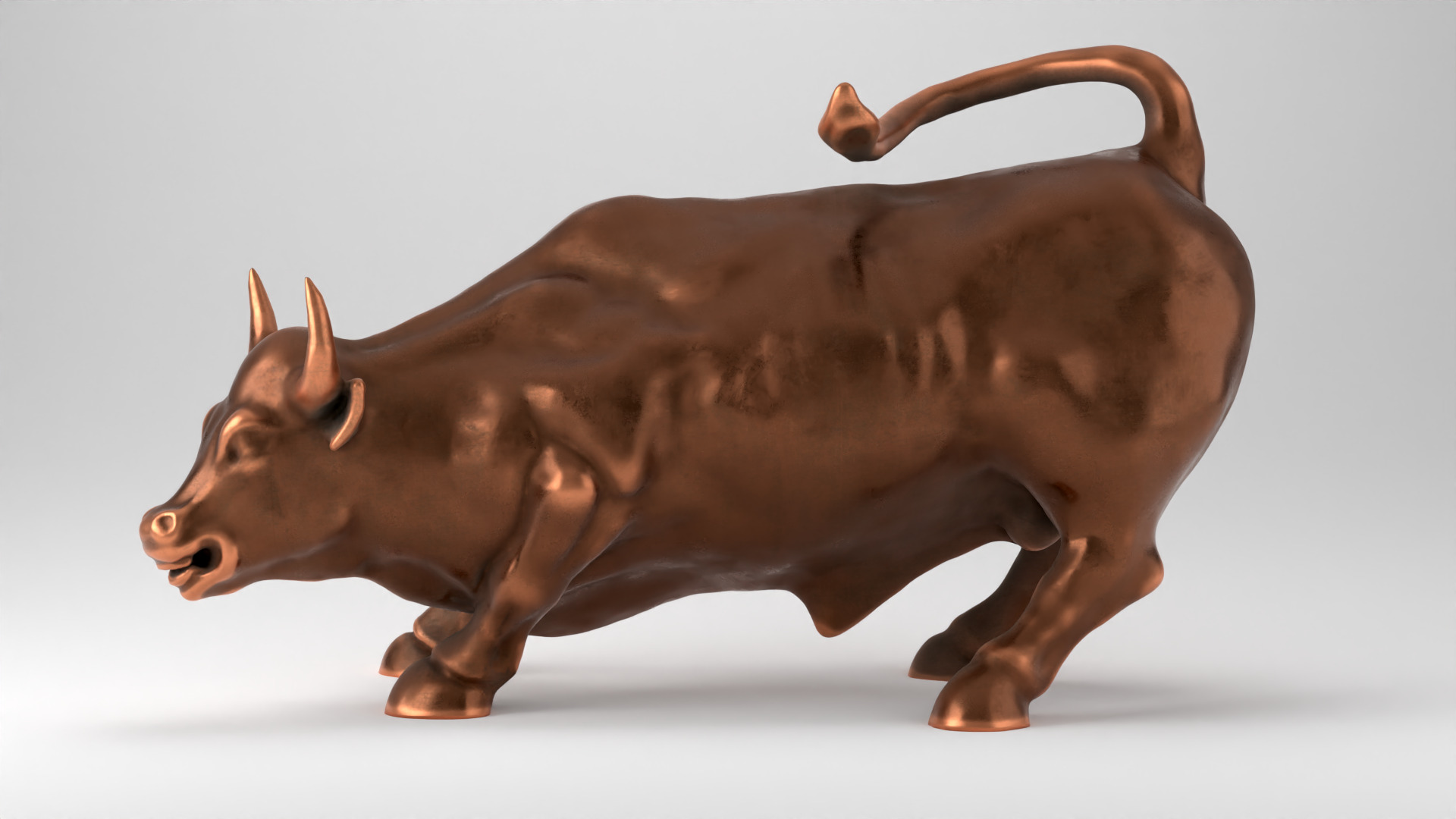Wall Street Charging Bull 3D print model_15