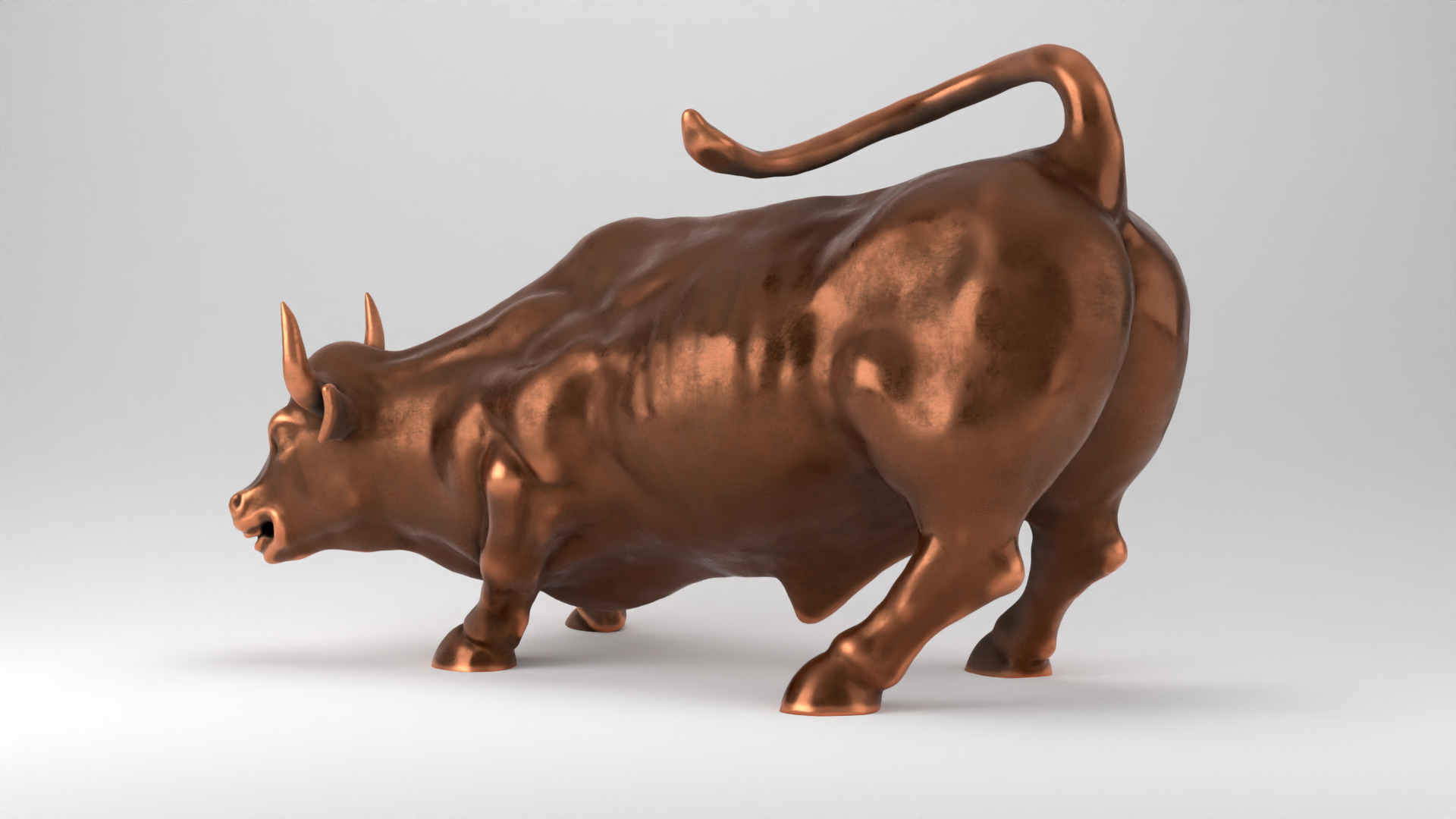 Wall Street Charging Bull 3D print model_16
