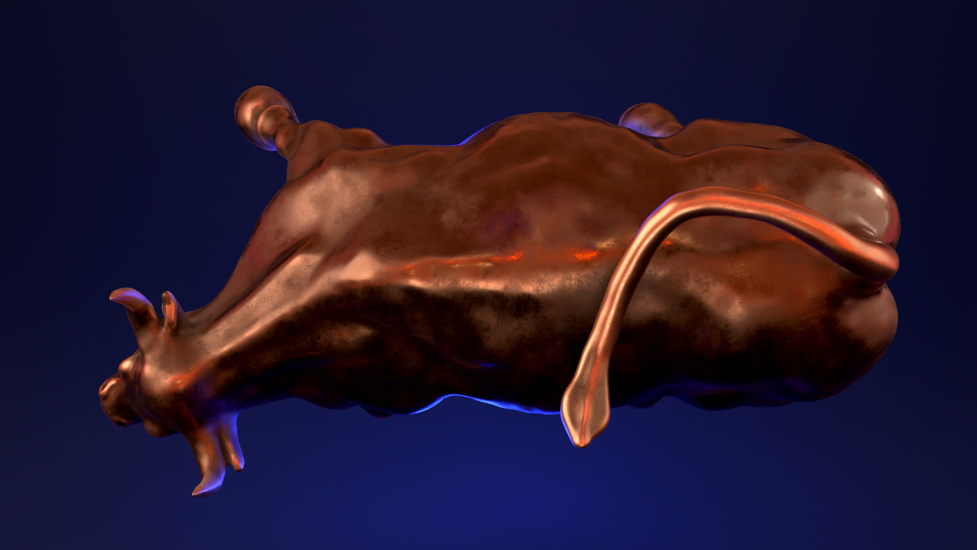 Wall Street Charging Bull 3D print model_10