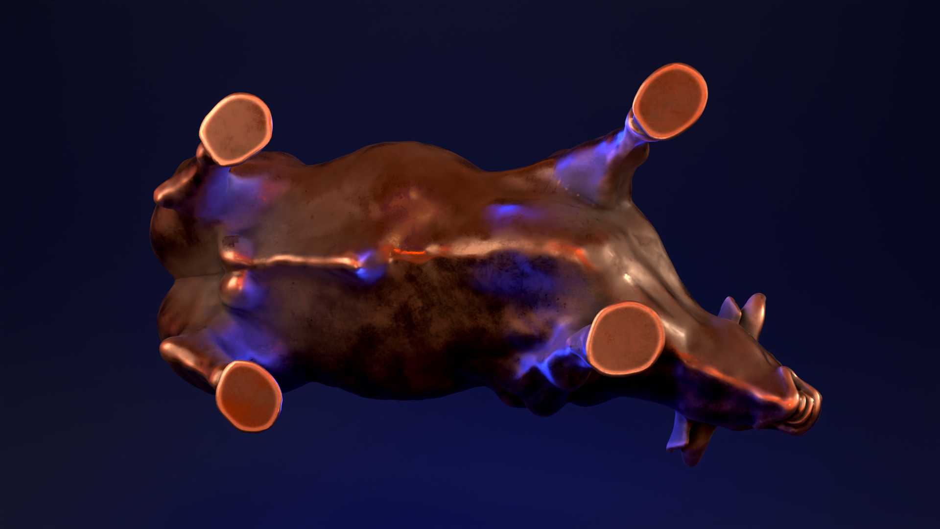 Wall Street Charging Bull 3D print model_11