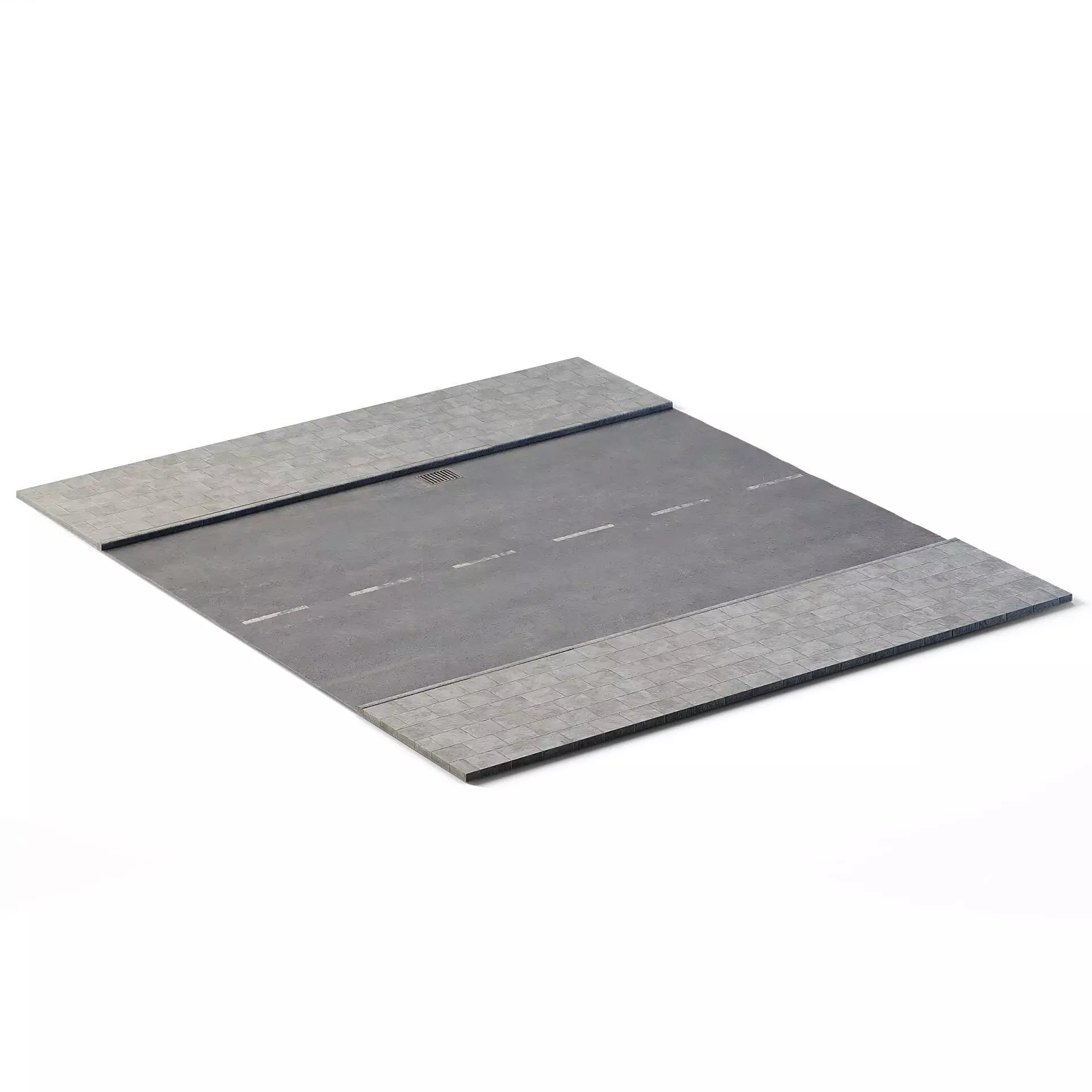 Street 12m x 14m Low-poly 3D model_0