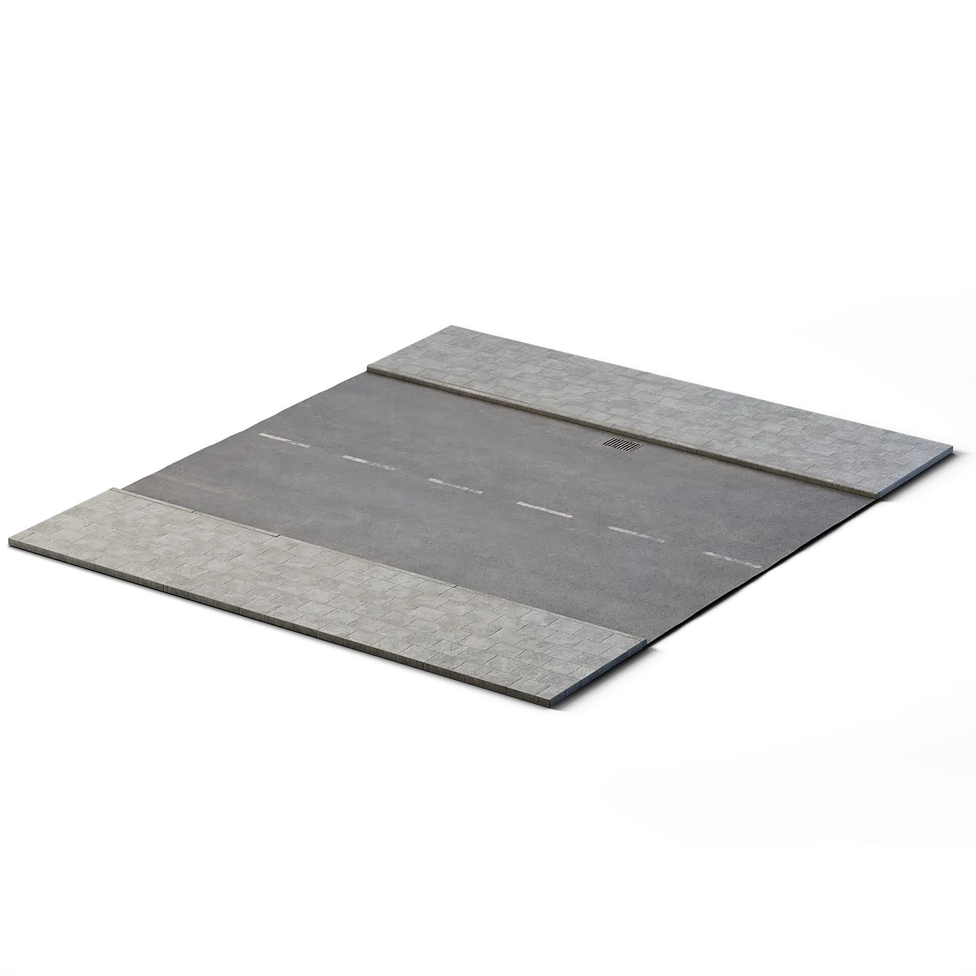 Street 12m x 14m Low-poly 3D model_2