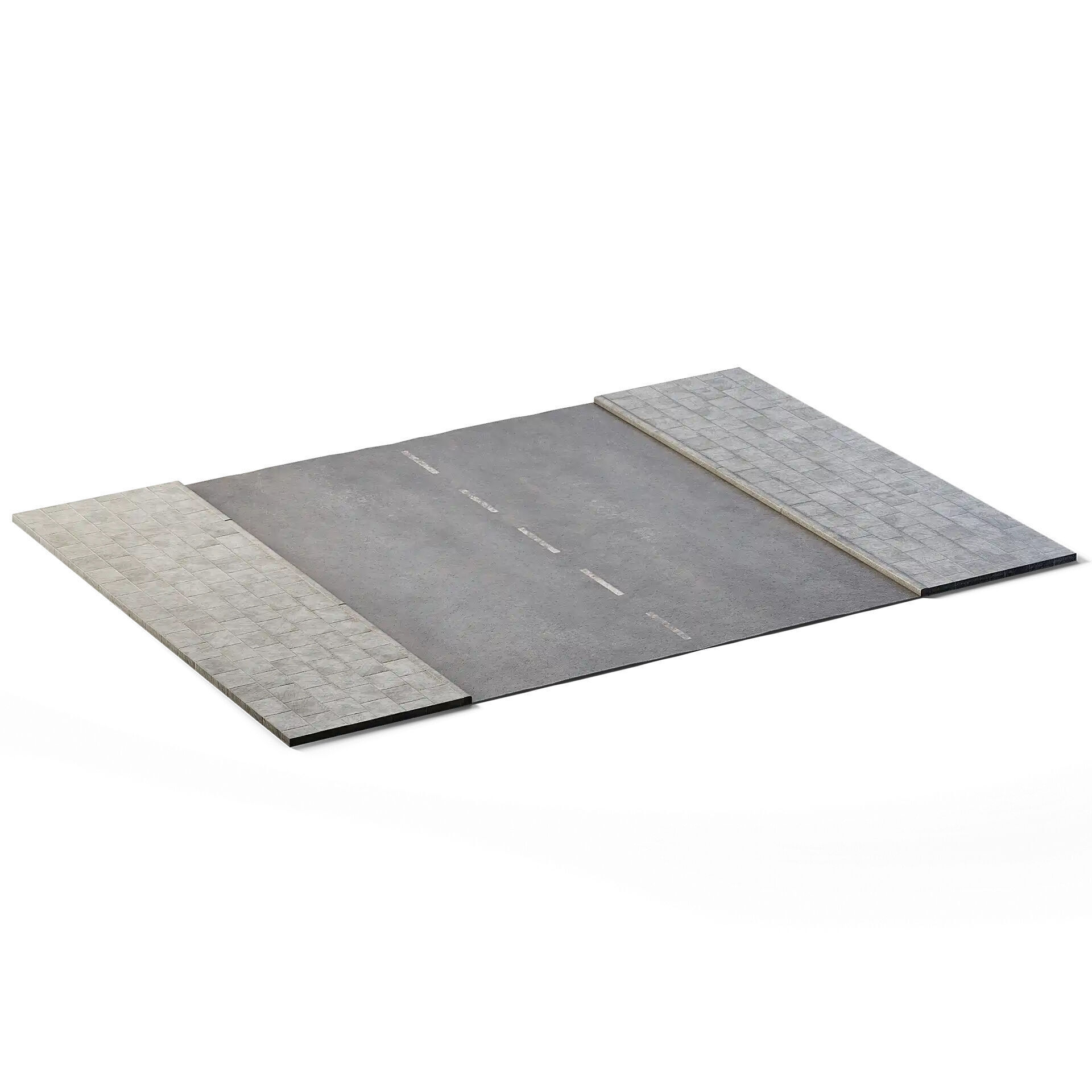 Street 10m x 14m Low-poly 3D model_7