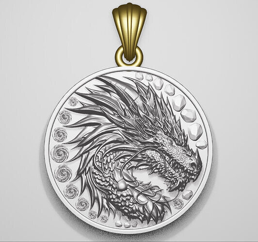 Dragon Pendant 3D Model 3D print model