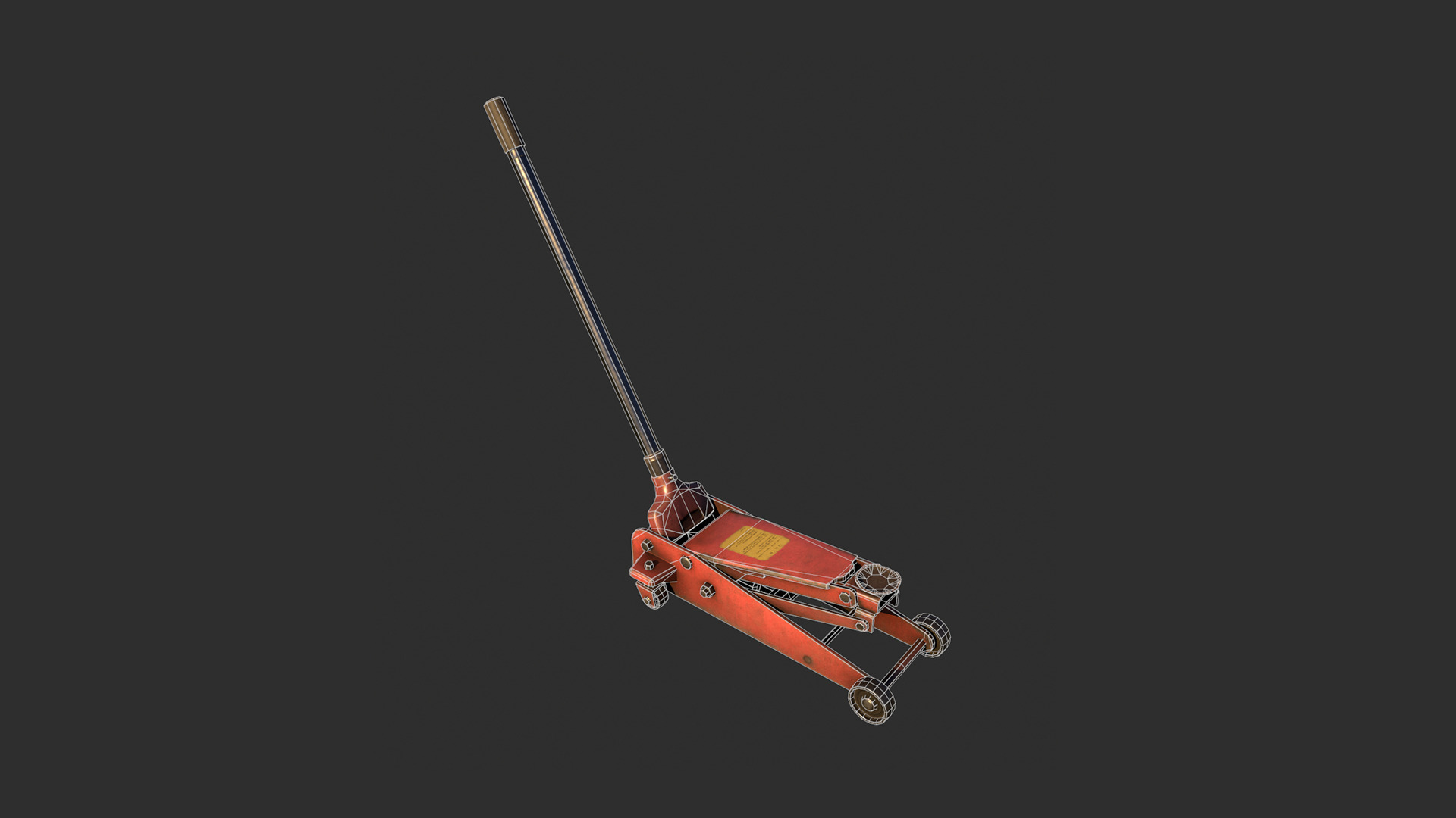Car Jack Low-poly 3D model_1