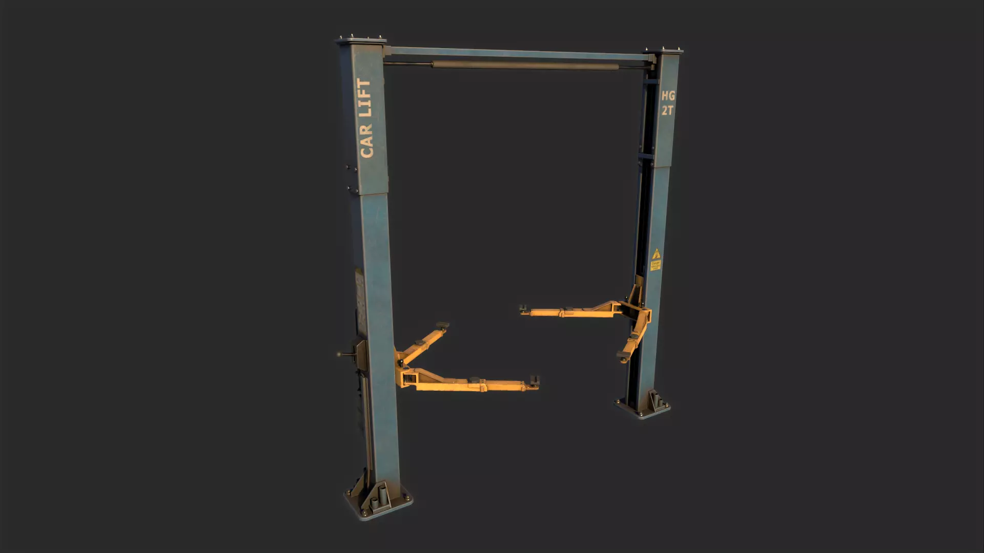 Car Lift Low-poly 3D model_0