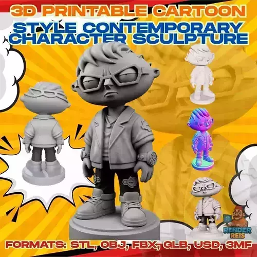 Smart and Cool Kid Character Figure
