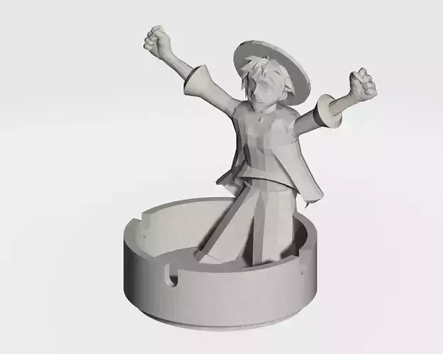 Luffy Ashtray One Piece Inspired 3D Printable Model 3D print model