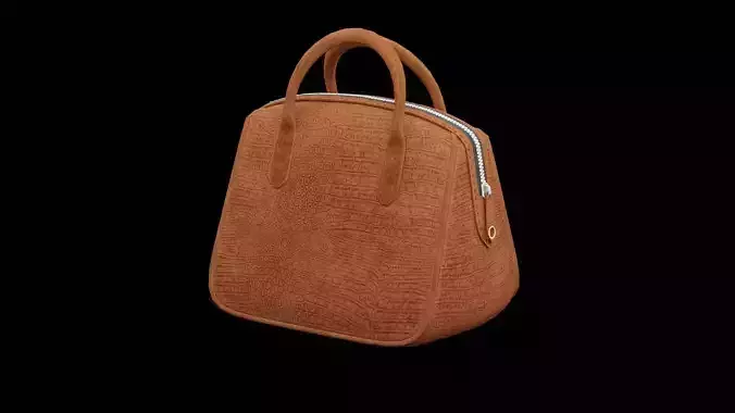 Brown Female Handbag Low-poly 3D model Brown Female Handbag Low-poly 3D model