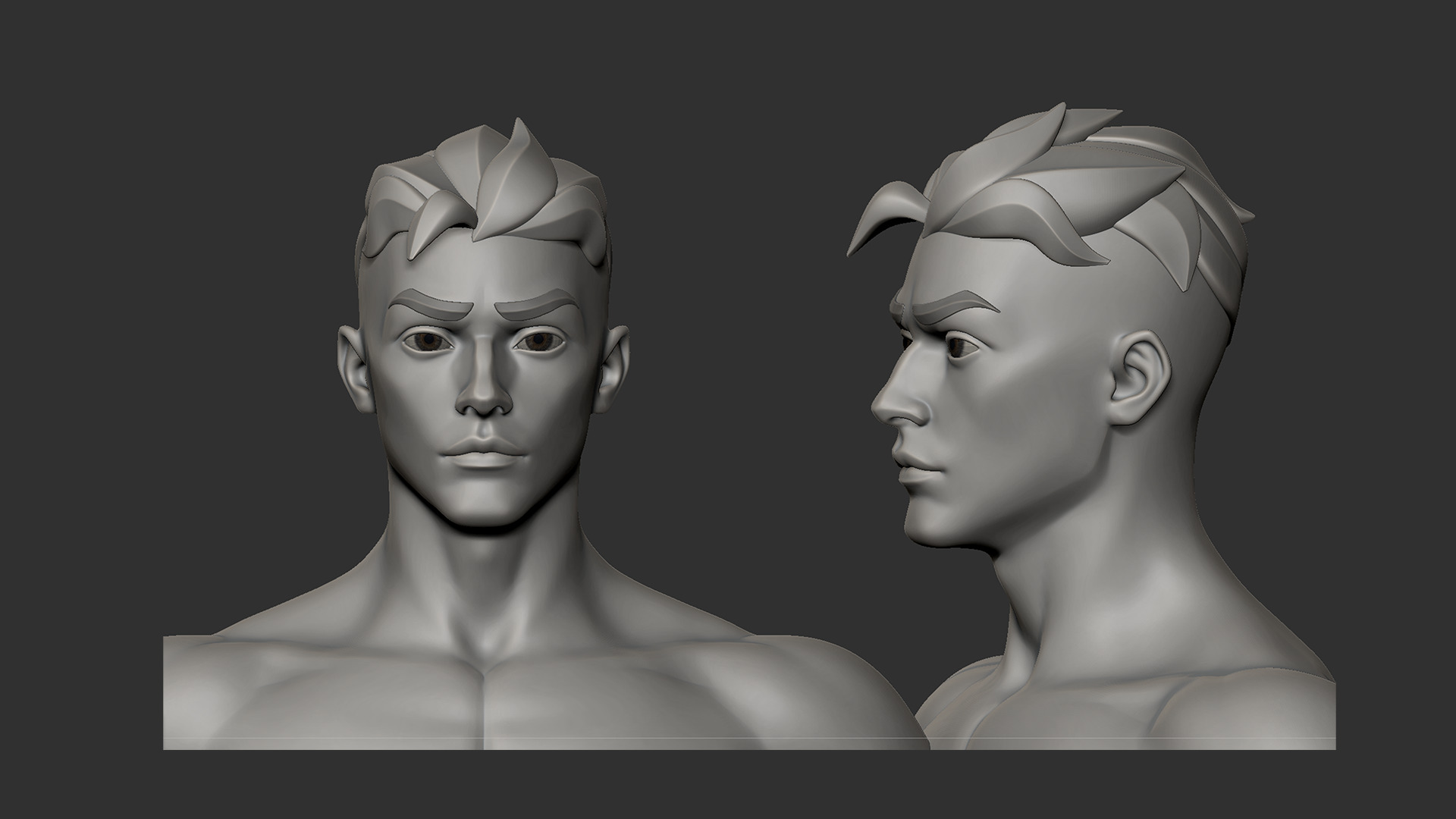 Game character male basemesh Low-poly 3D model_9