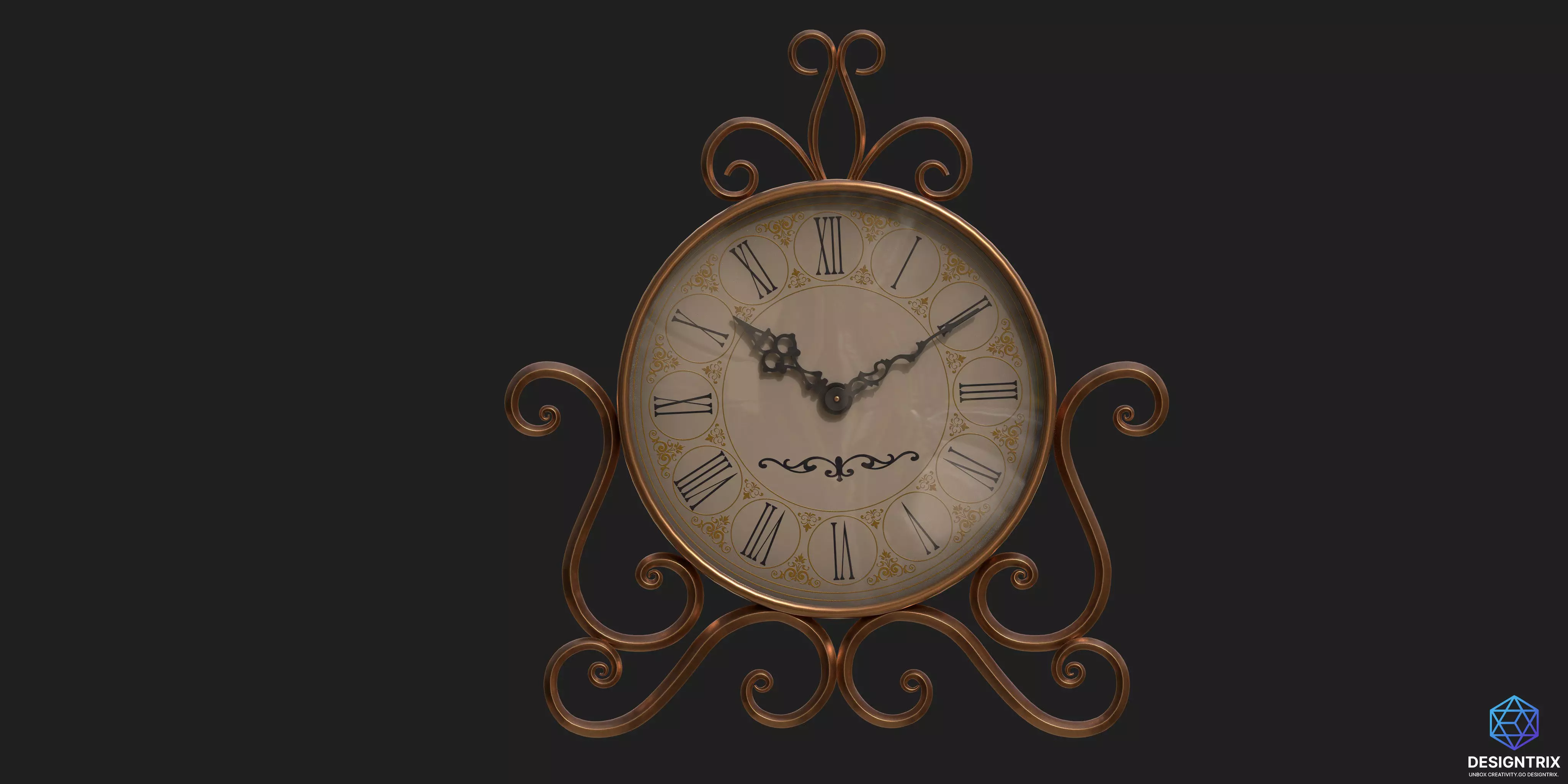 Wall Clock 3D model_0