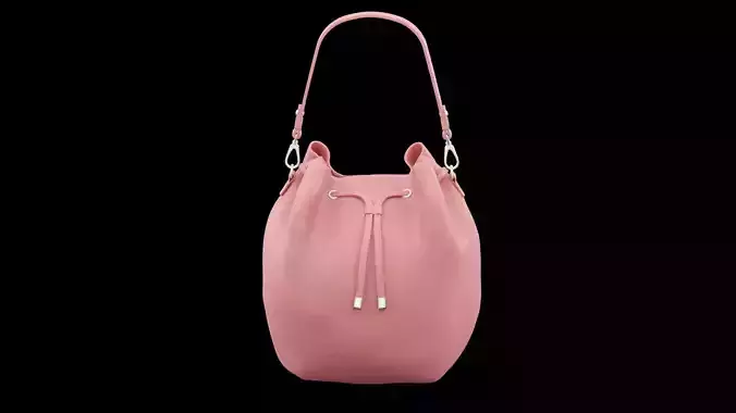 Pink Female Handbag Low-poly 3D model Pink Female Handbag Low-poly 3D model