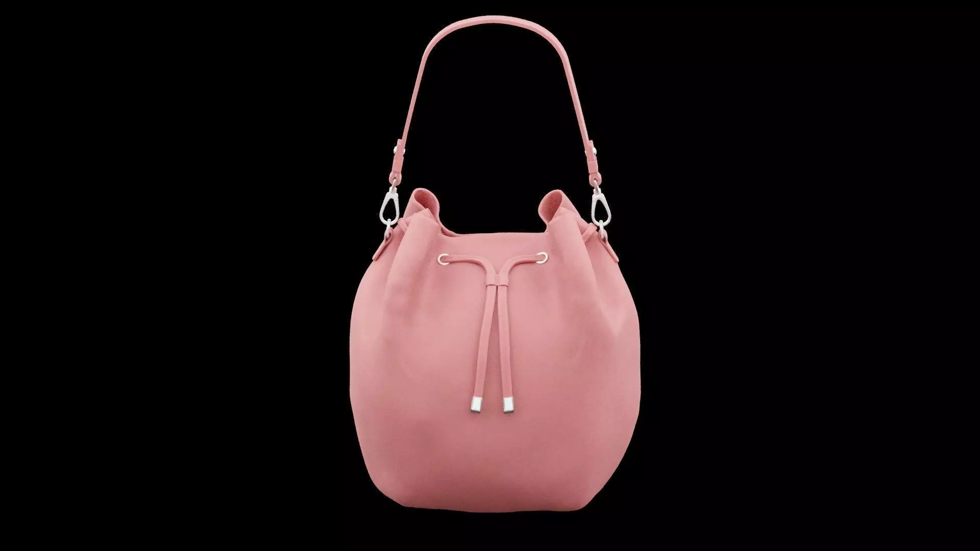 Pink Female Handbag Low-poly 3D model_0