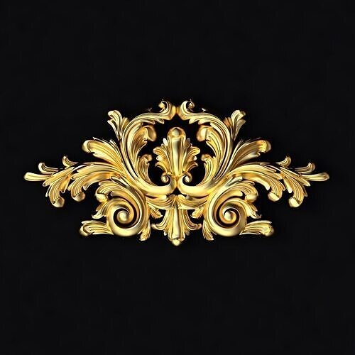 Central decor ornament for furniture 3D model