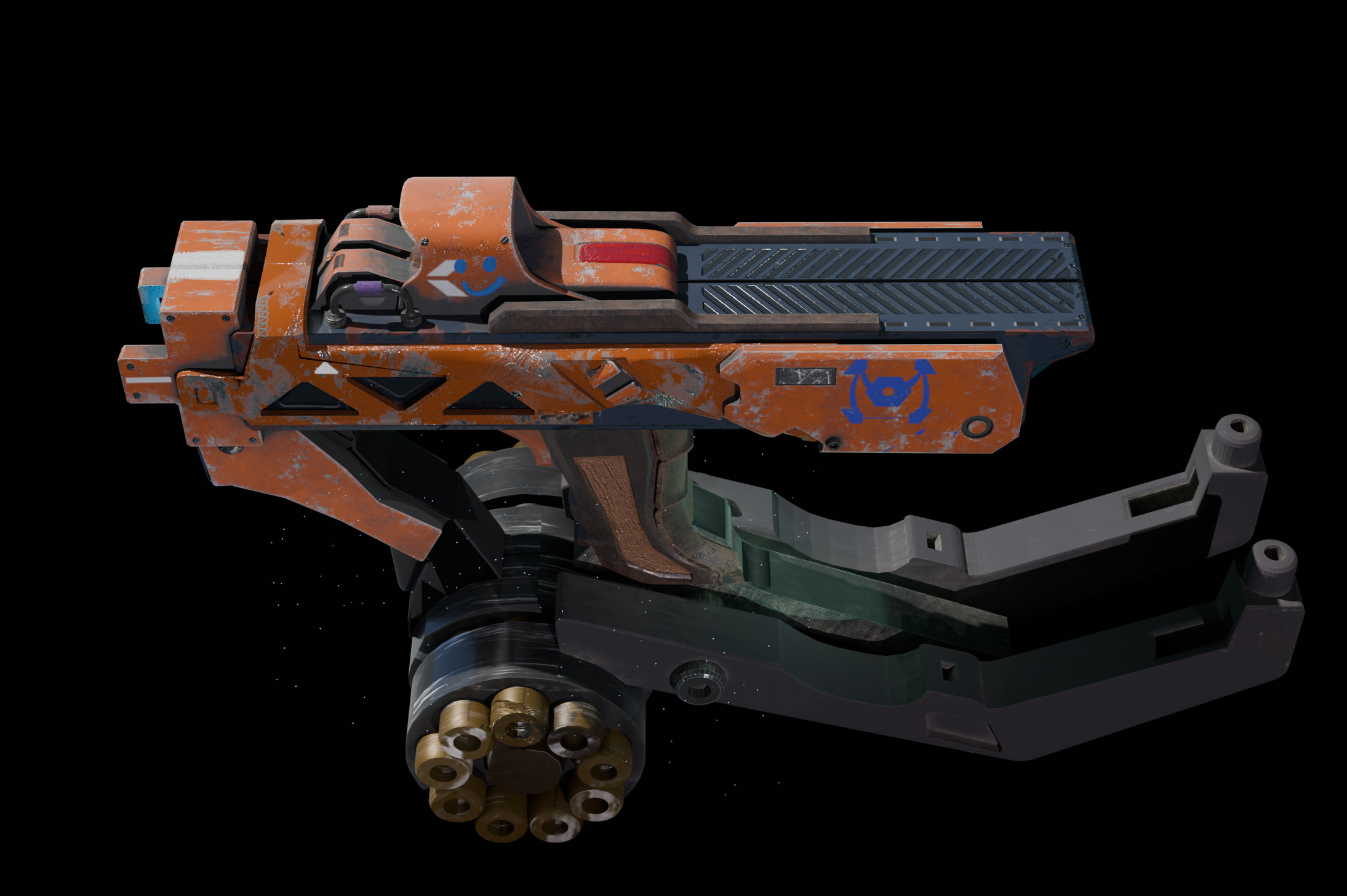concept  gun Low-poly 3D model_2