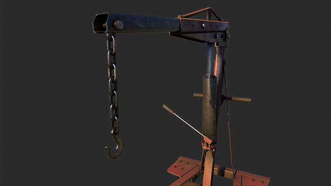 Engine Crane Low-poly 3D model 3
