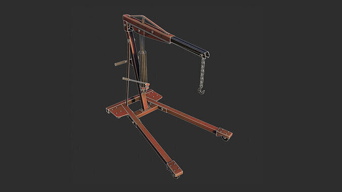 Engine Crane Low-poly 3D model 2