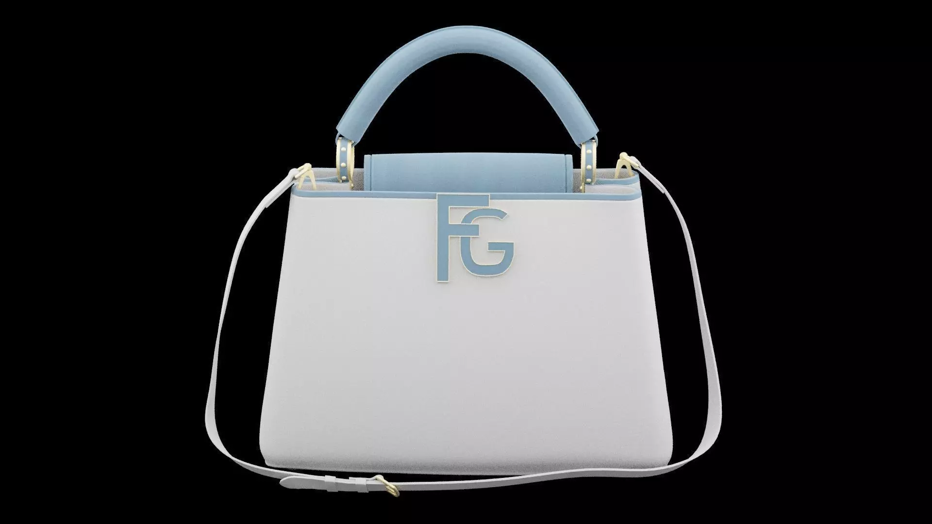 Female Handbag Low-poly 3D model_0