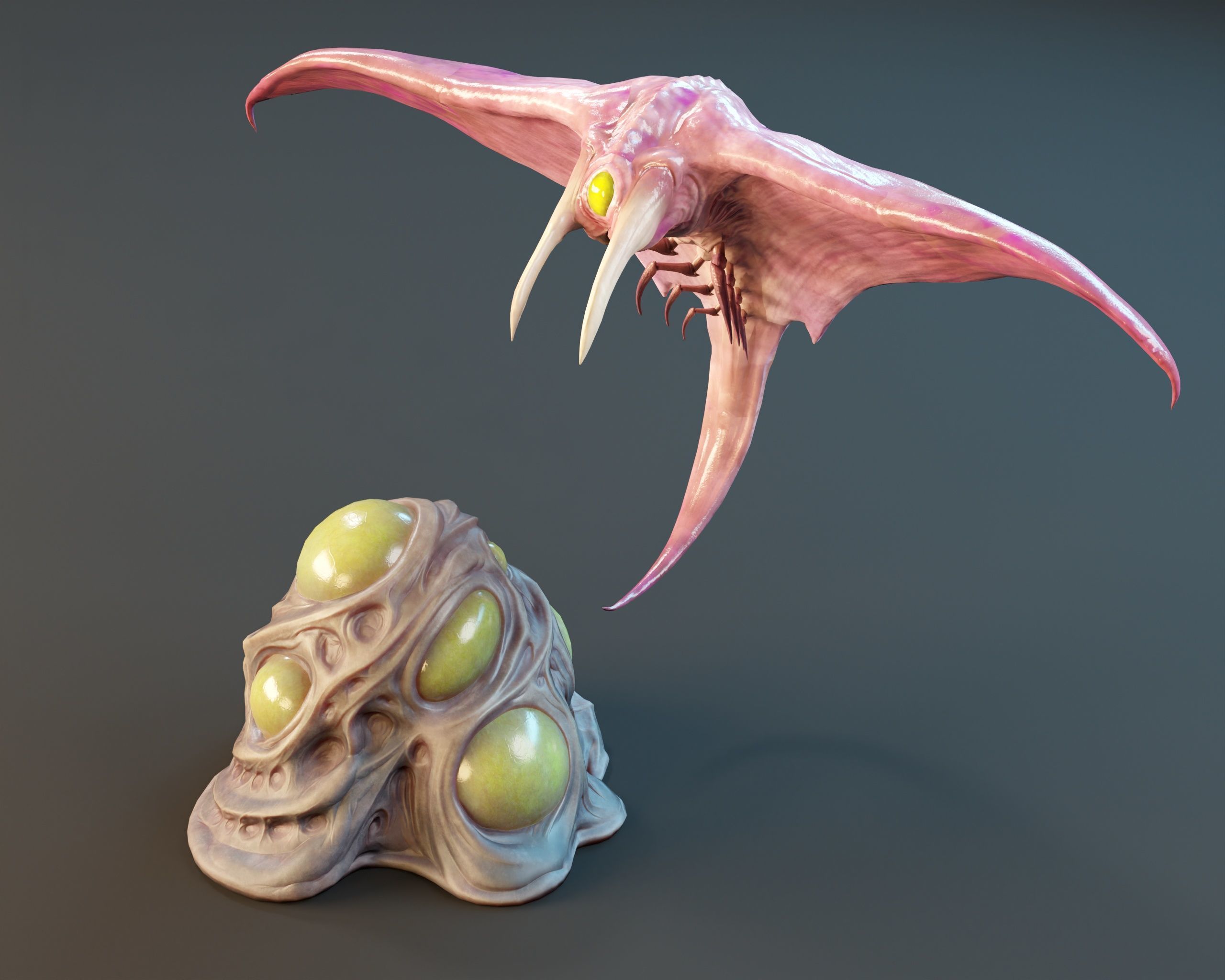 Alien Creatures  3D Model Collection_7
