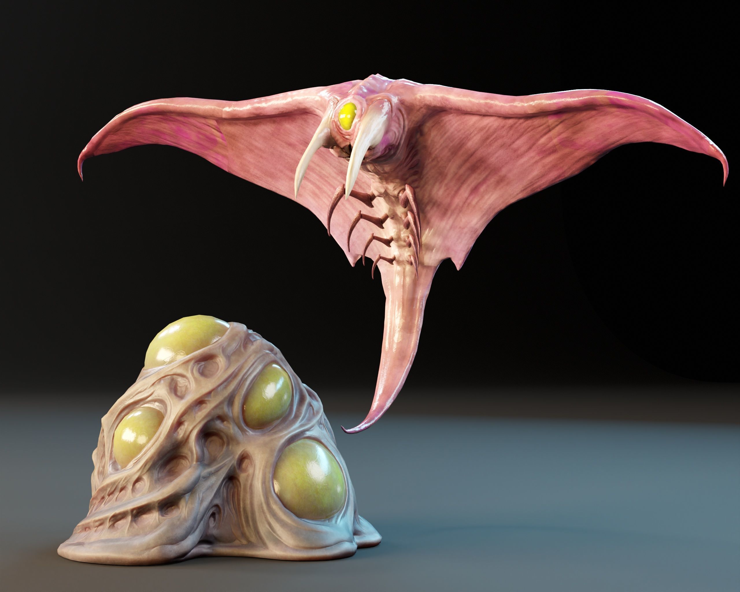 Alien Creatures  3D Model Collection_3
