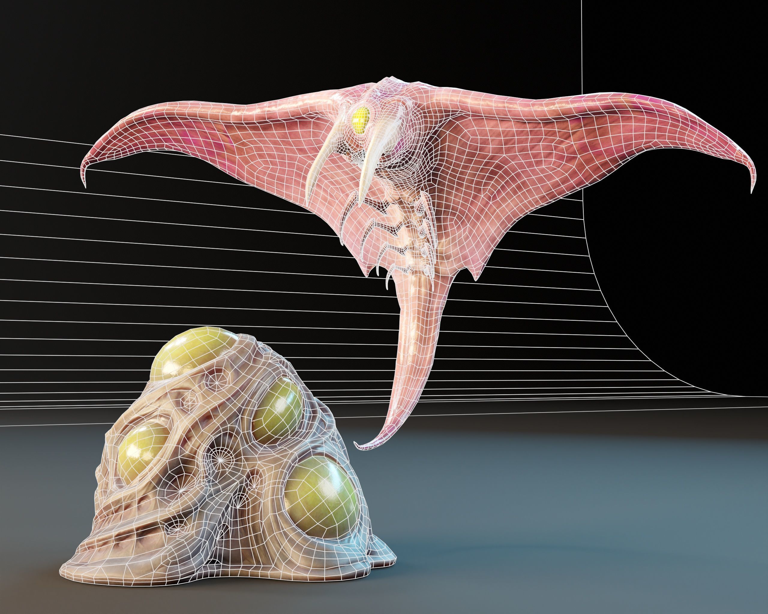 Alien Creatures  3D Model Collection_5