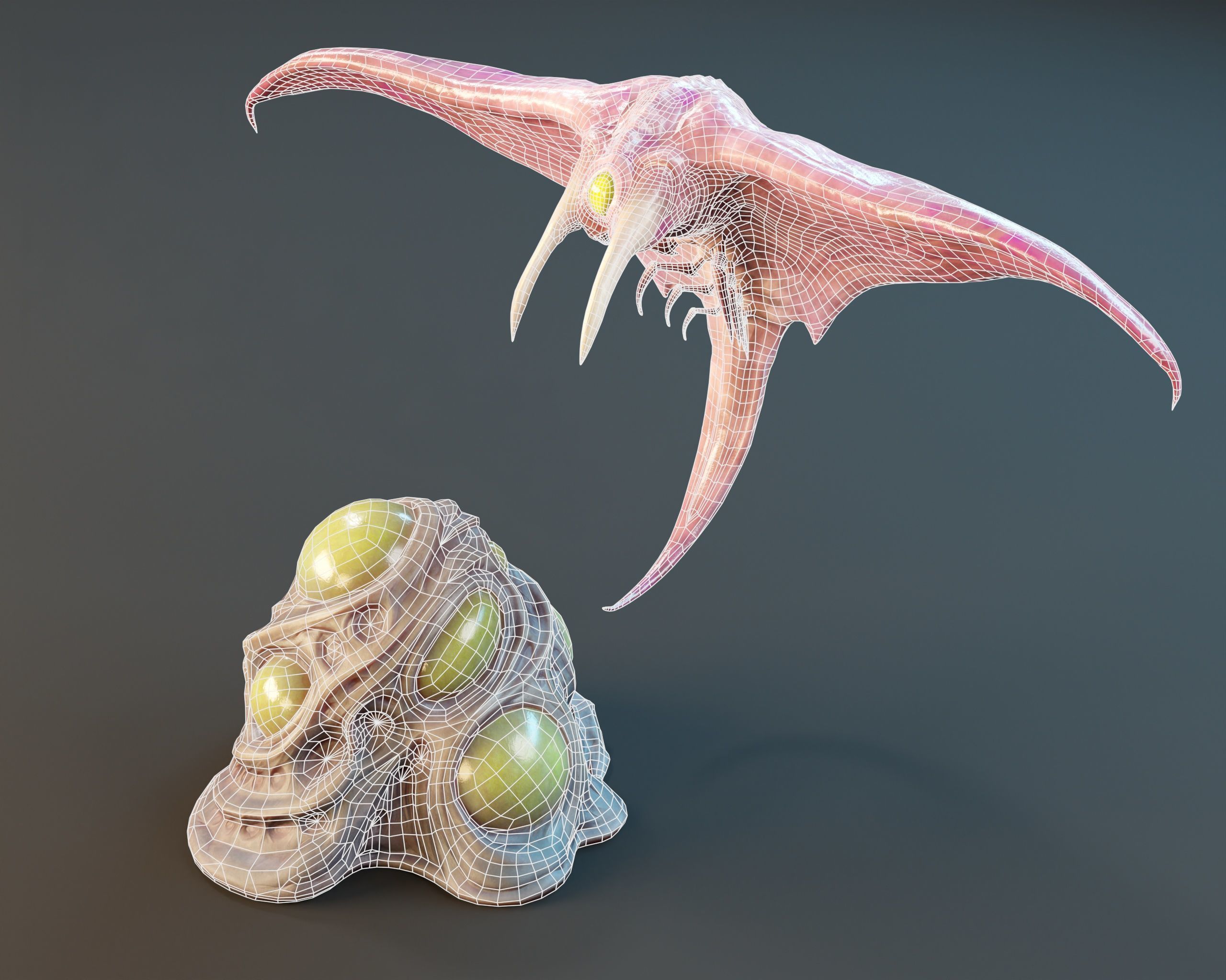 Alien Creatures  3D Model Collection_8