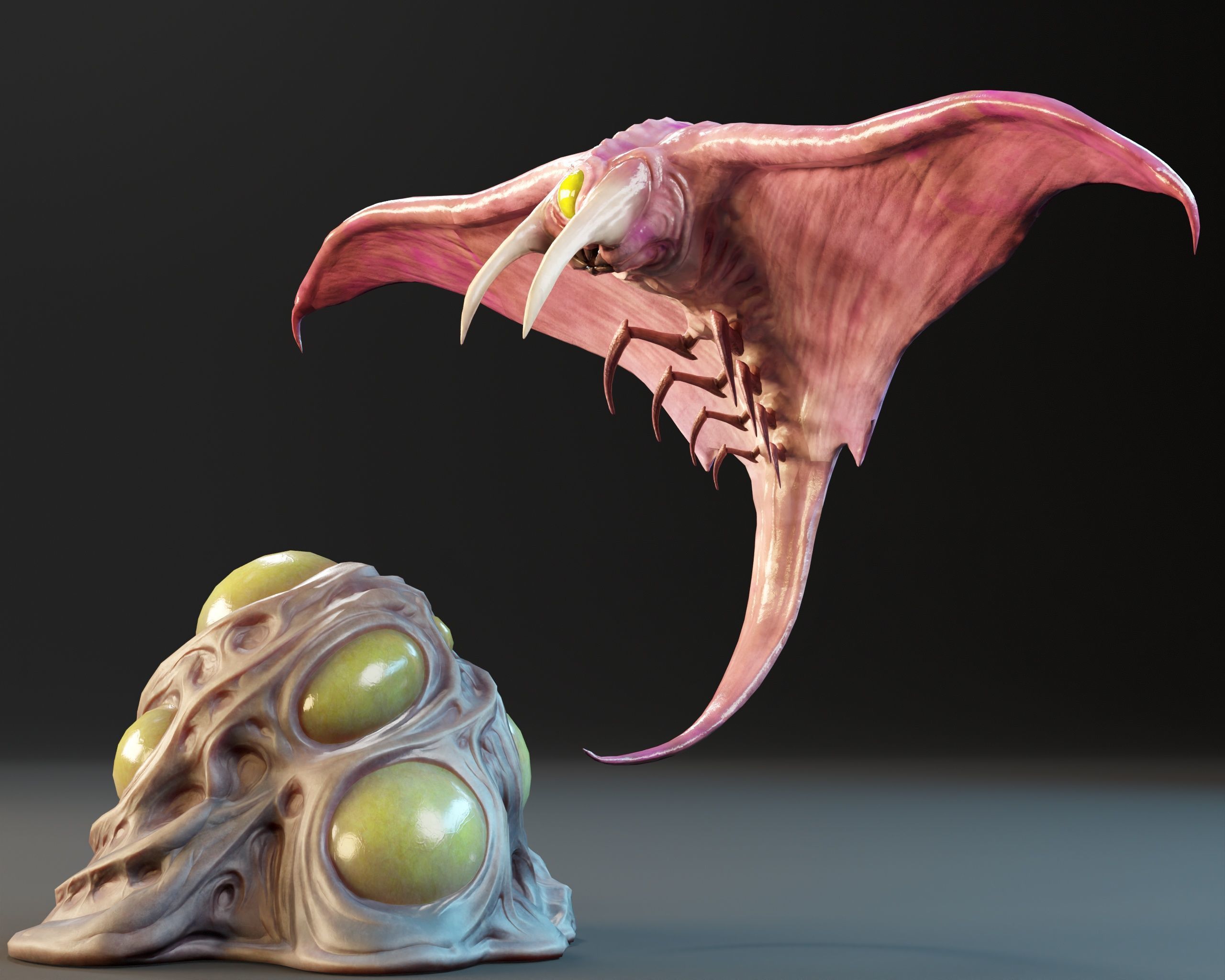 Alien Creatures  3D Model Collection_9