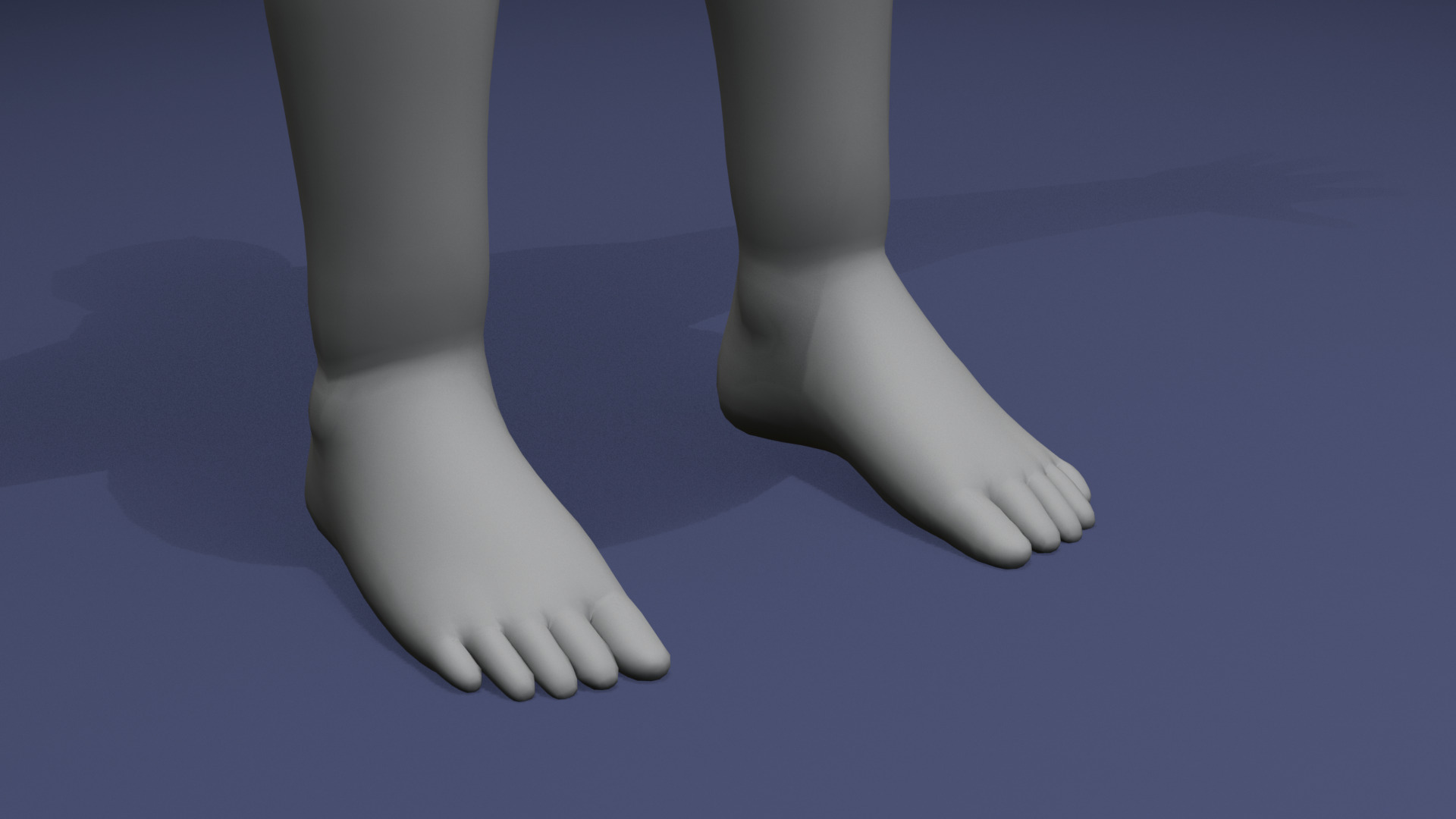 Stylized Fat Female Body Base Mesh Rigged with IK FK Switch Low-poly 3D model_14