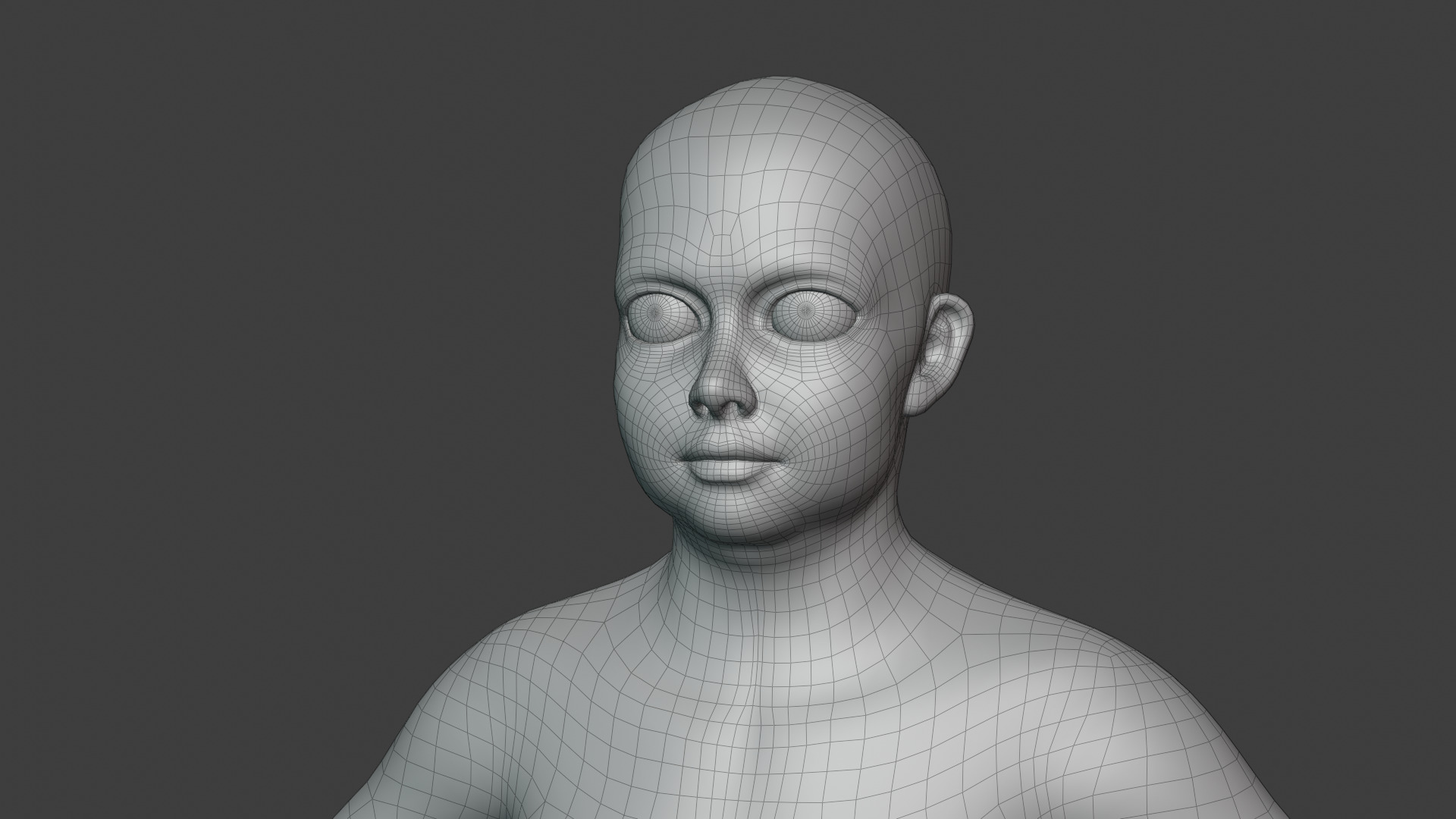 Stylized Fat Female Body Base Mesh Rigged with IK FK Switch Low-poly 3D model_21